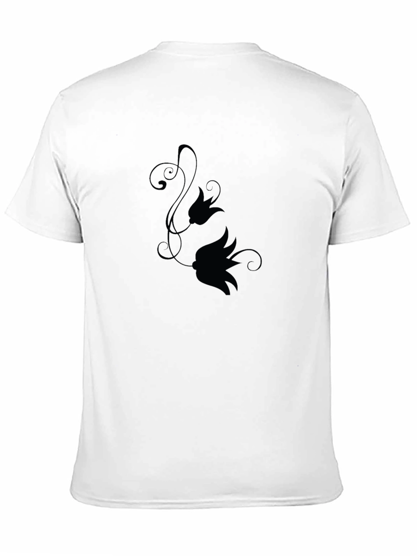 Elegant Black Floral Graphic T-Shirt