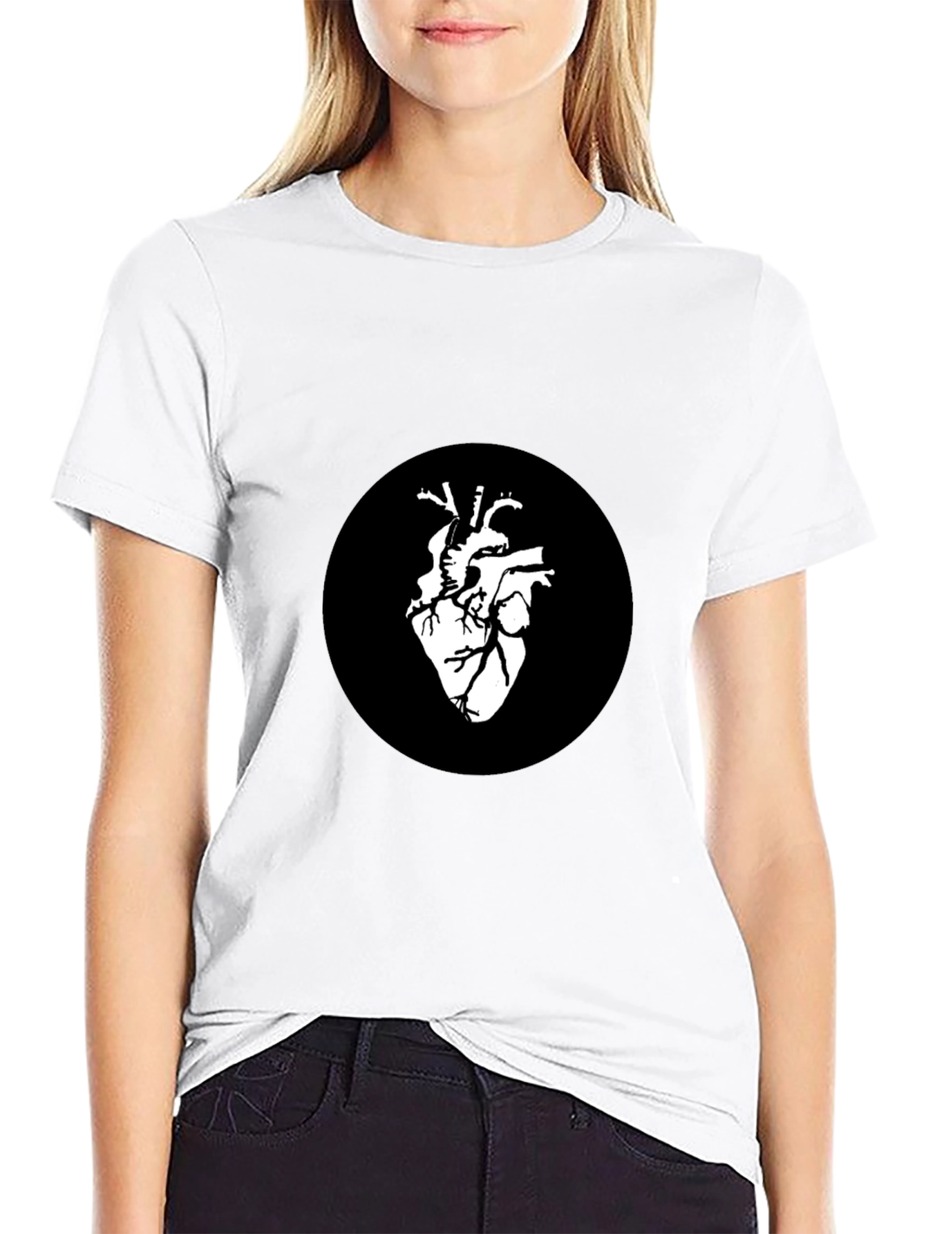 Anatomical Heart Graphic Black T-Shirt