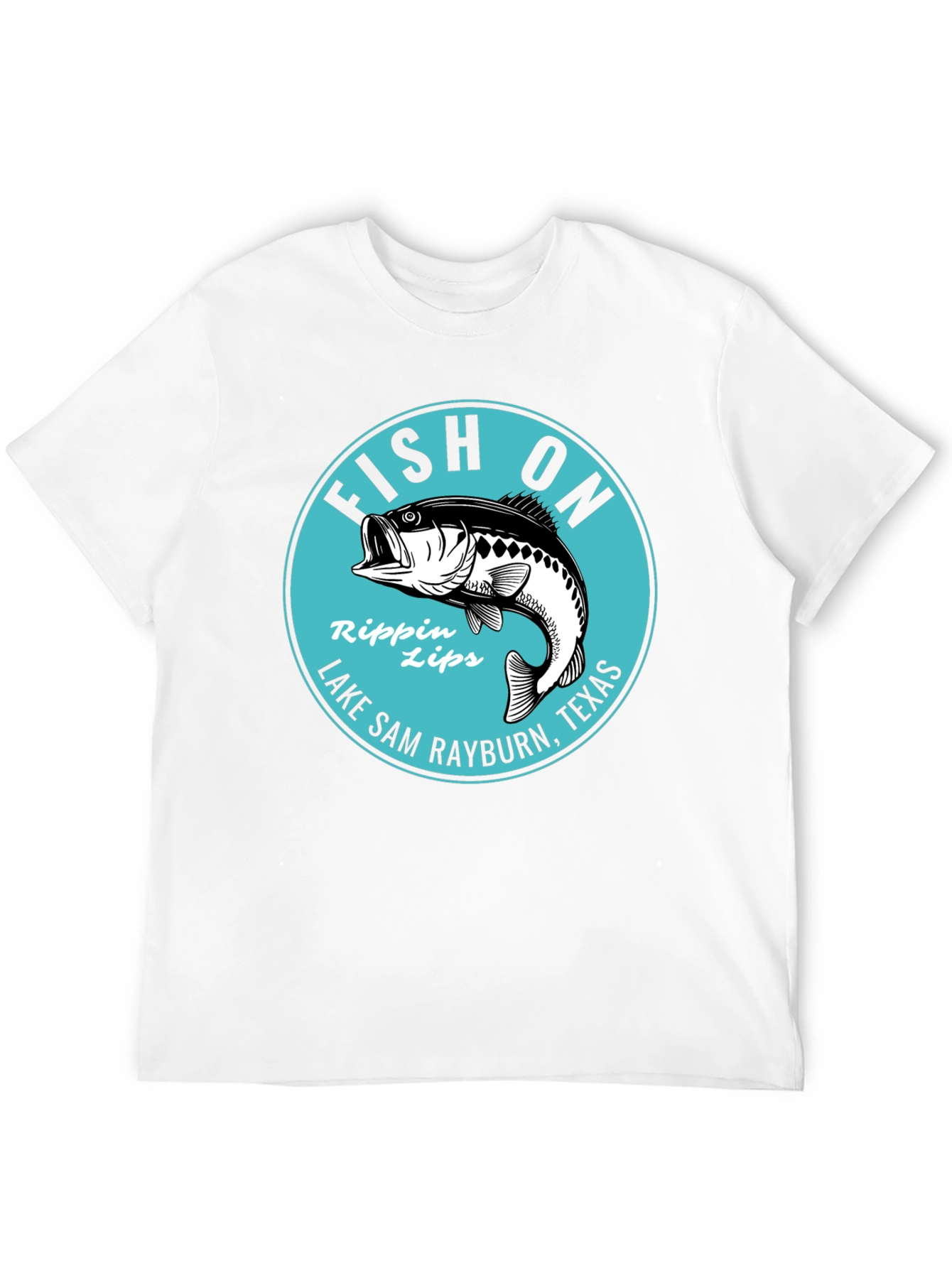 Fish On Rippin Lips Bass Fishing Graphic T-Shirt