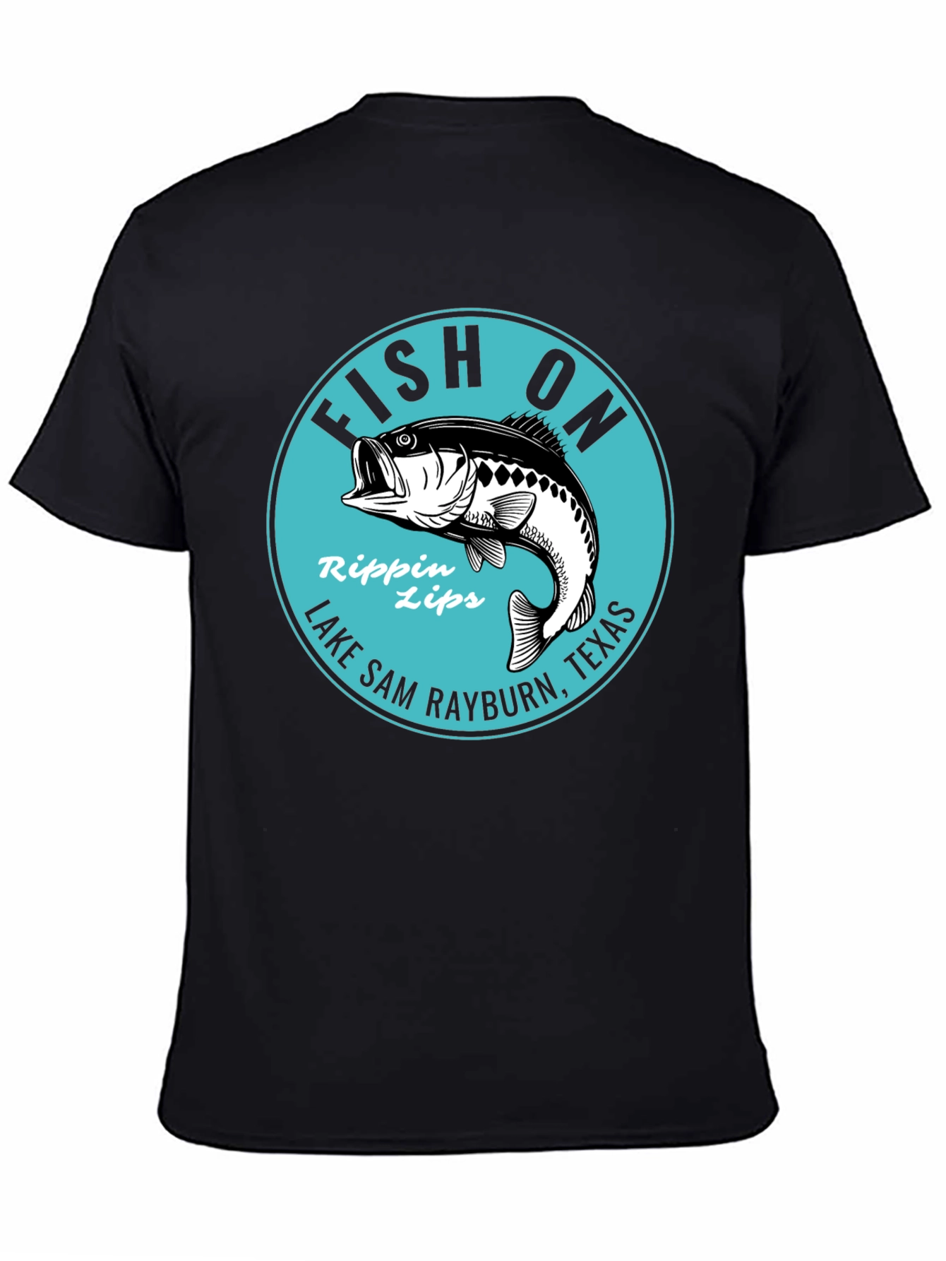 Fish On Rippin Lips Bass Fishing Graphic T-Shirt