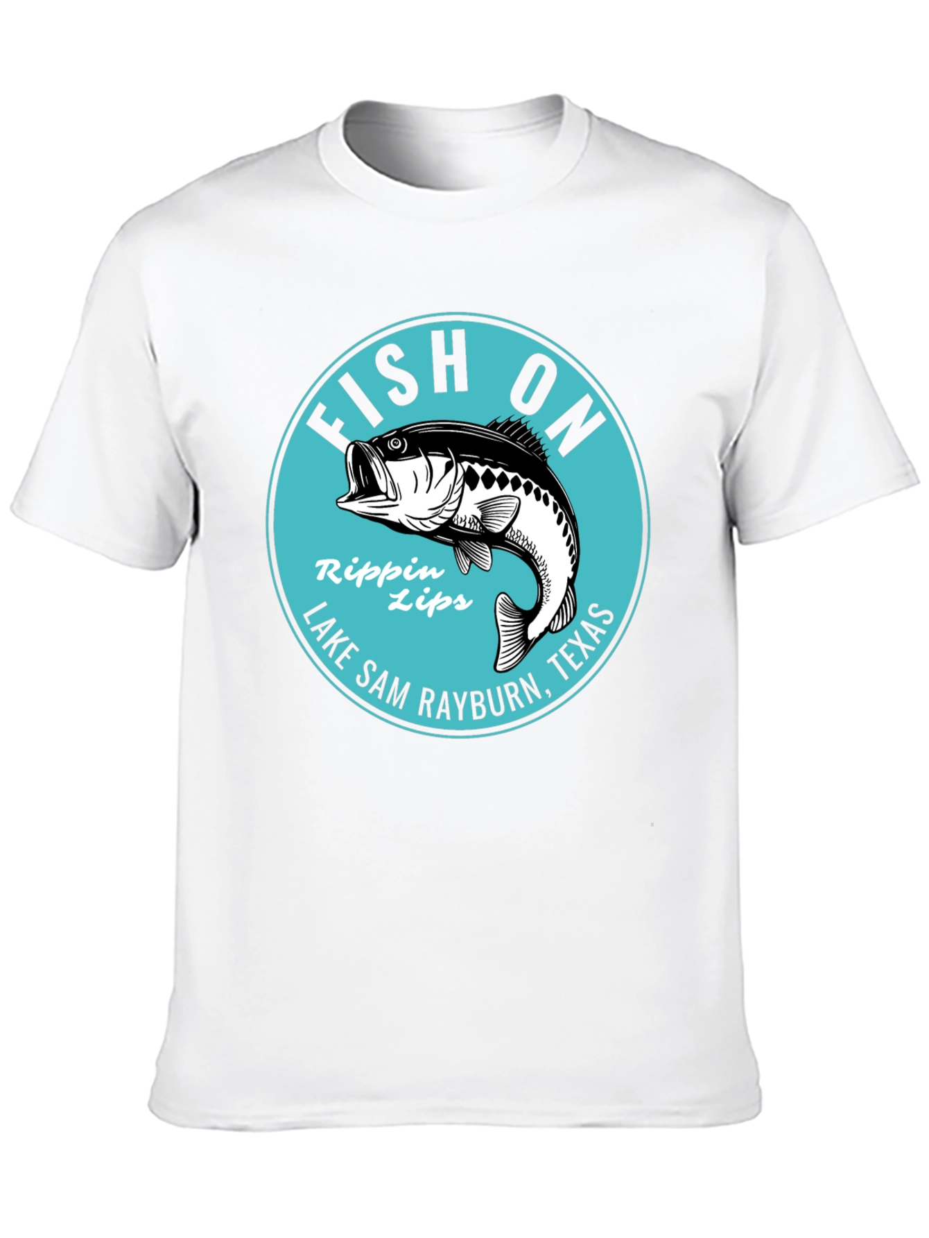 Fish On Rippin Lips Bass Fishing Graphic T-Shirt