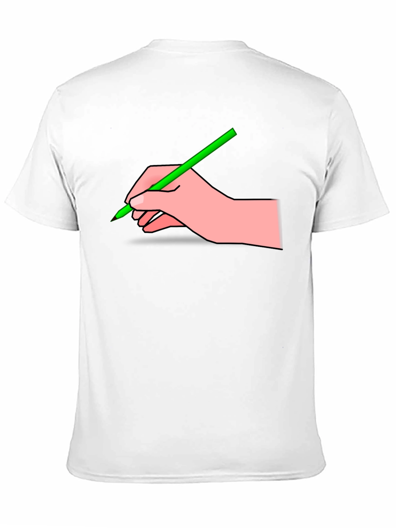 Hand with Pencil Graphic T-Shirt