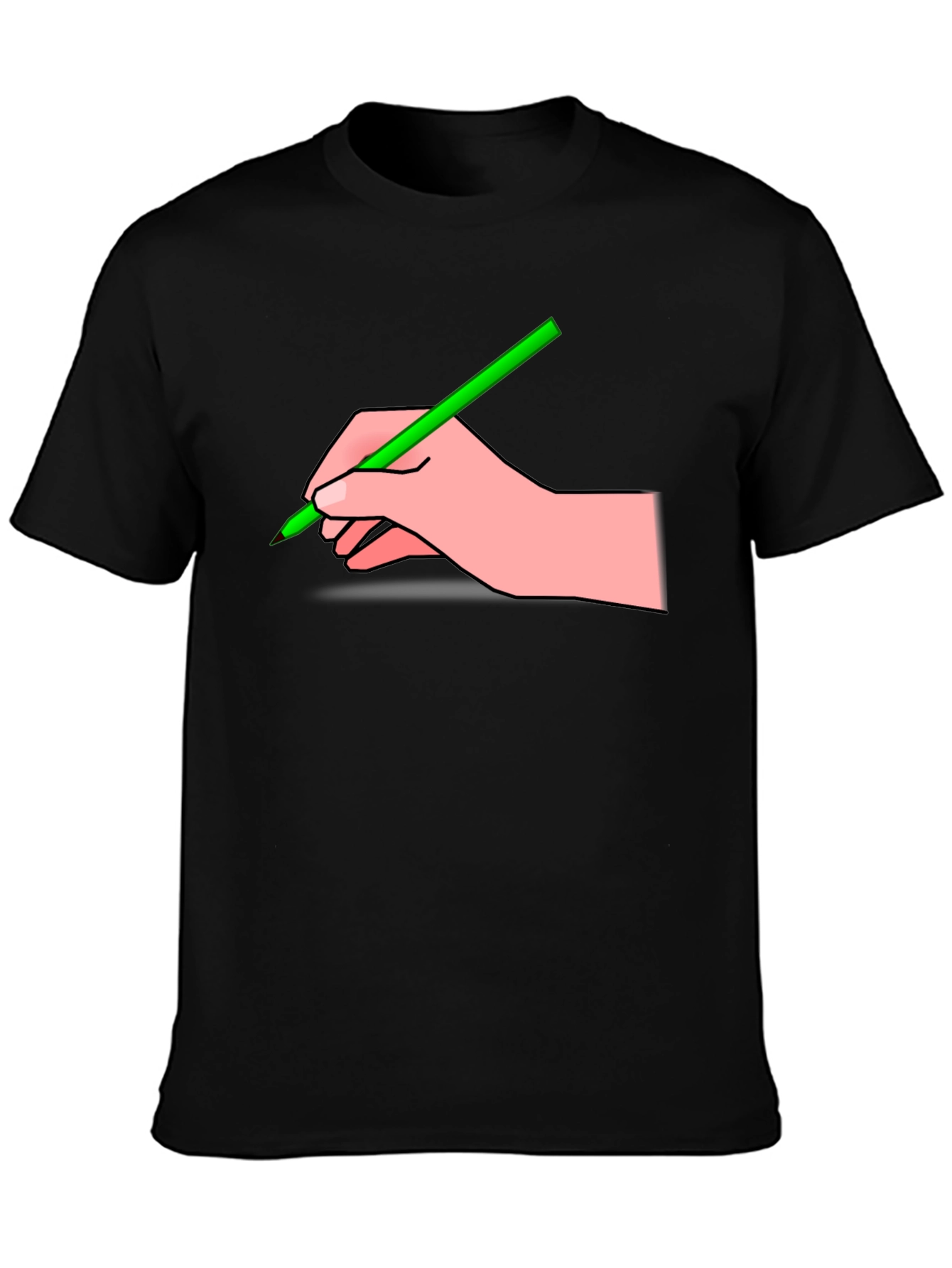 Hand with Pencil Graphic T-Shirt