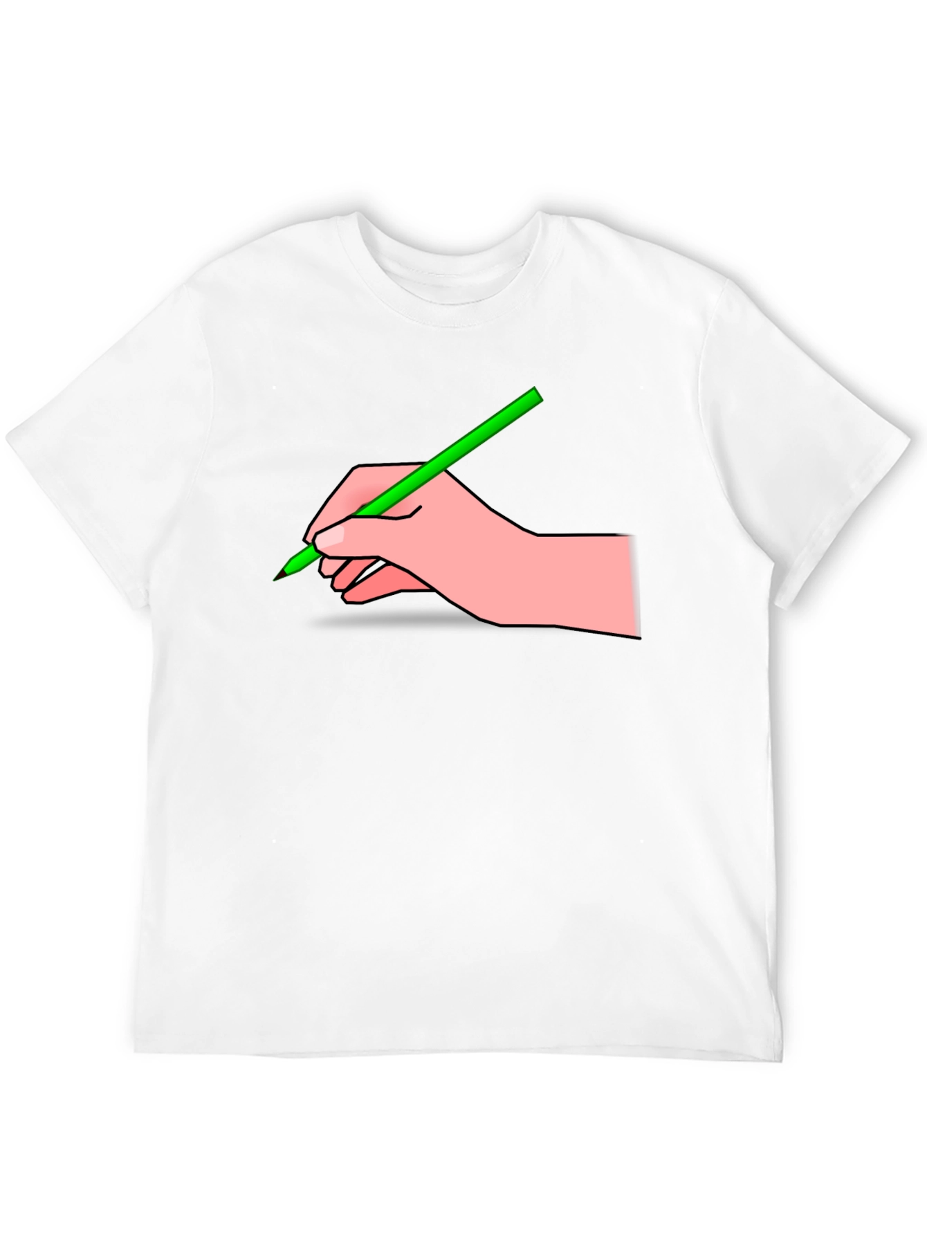 Hand with Pencil Graphic T-Shirt