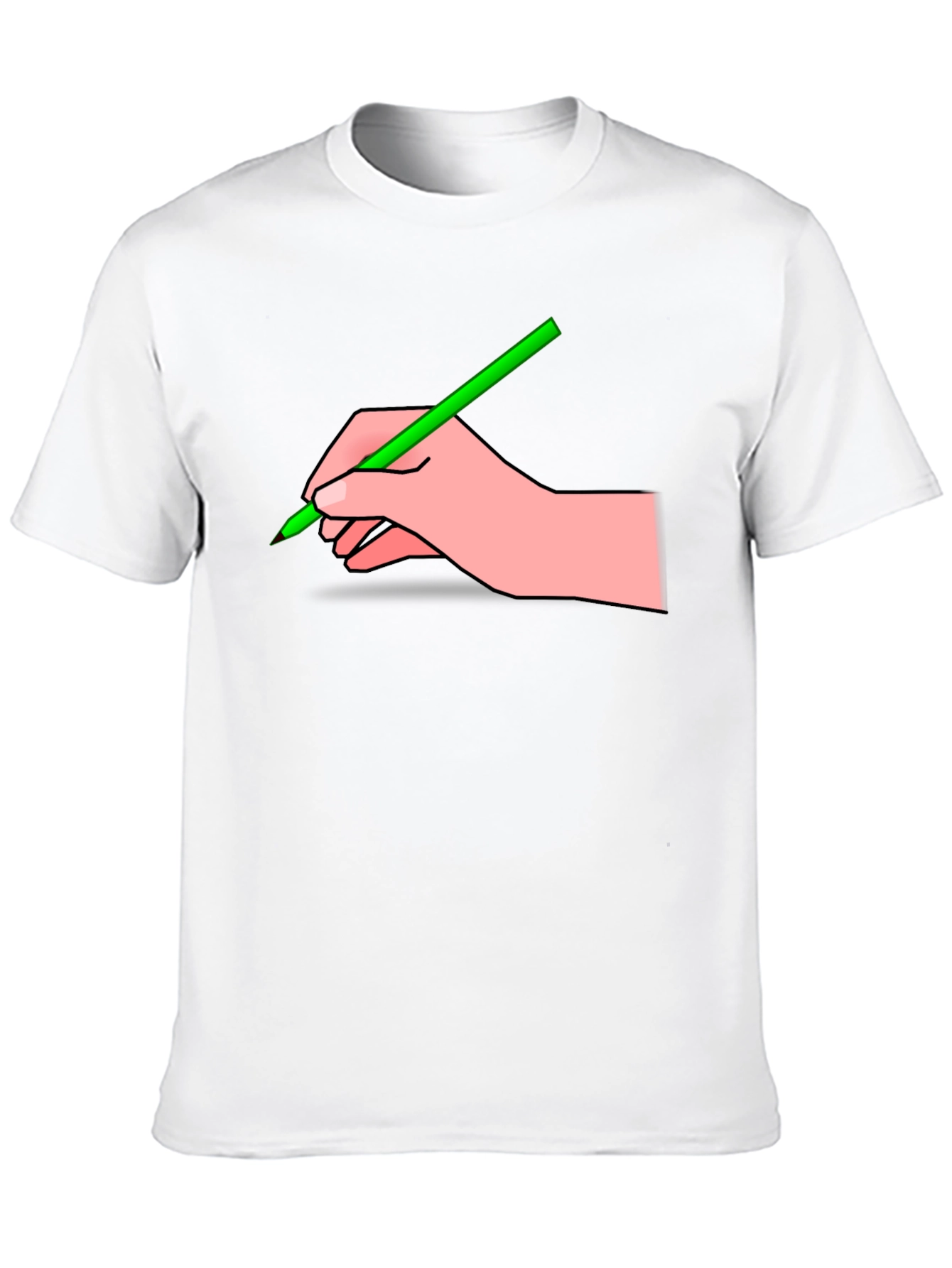 Hand with Pencil Graphic T-Shirt