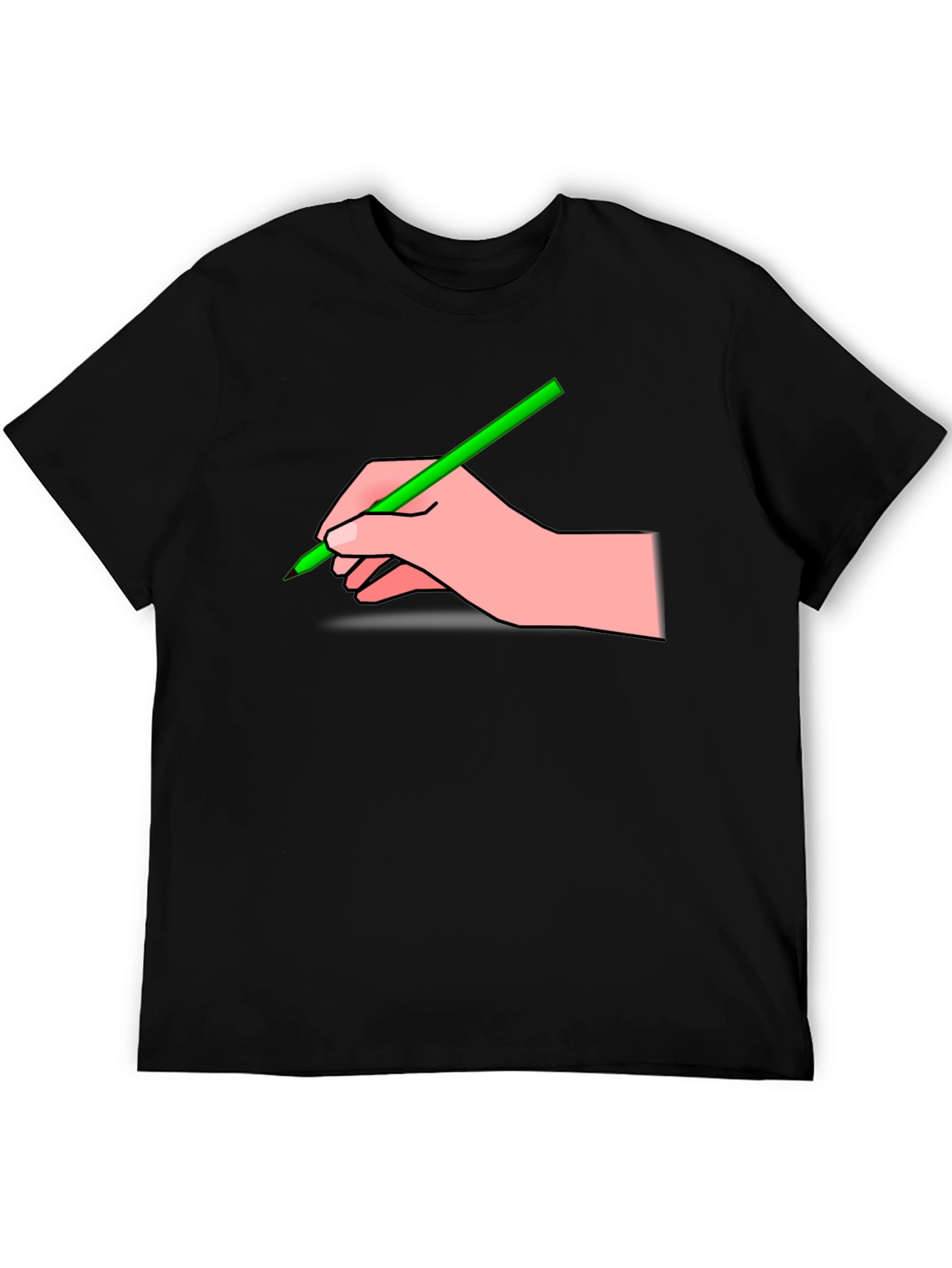Hand with Pencil Graphic T-Shirt