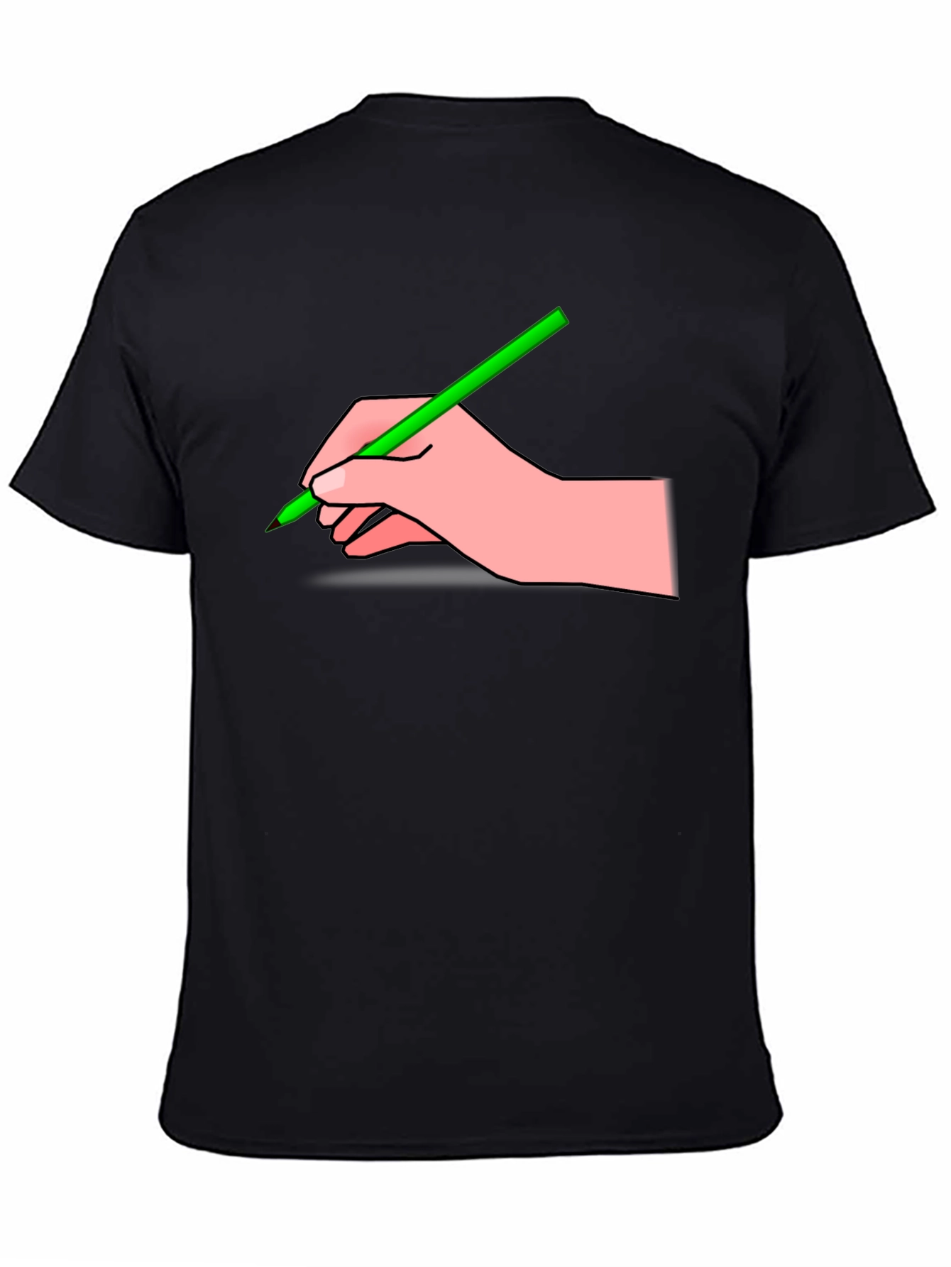 Hand with Pencil Graphic T-Shirt