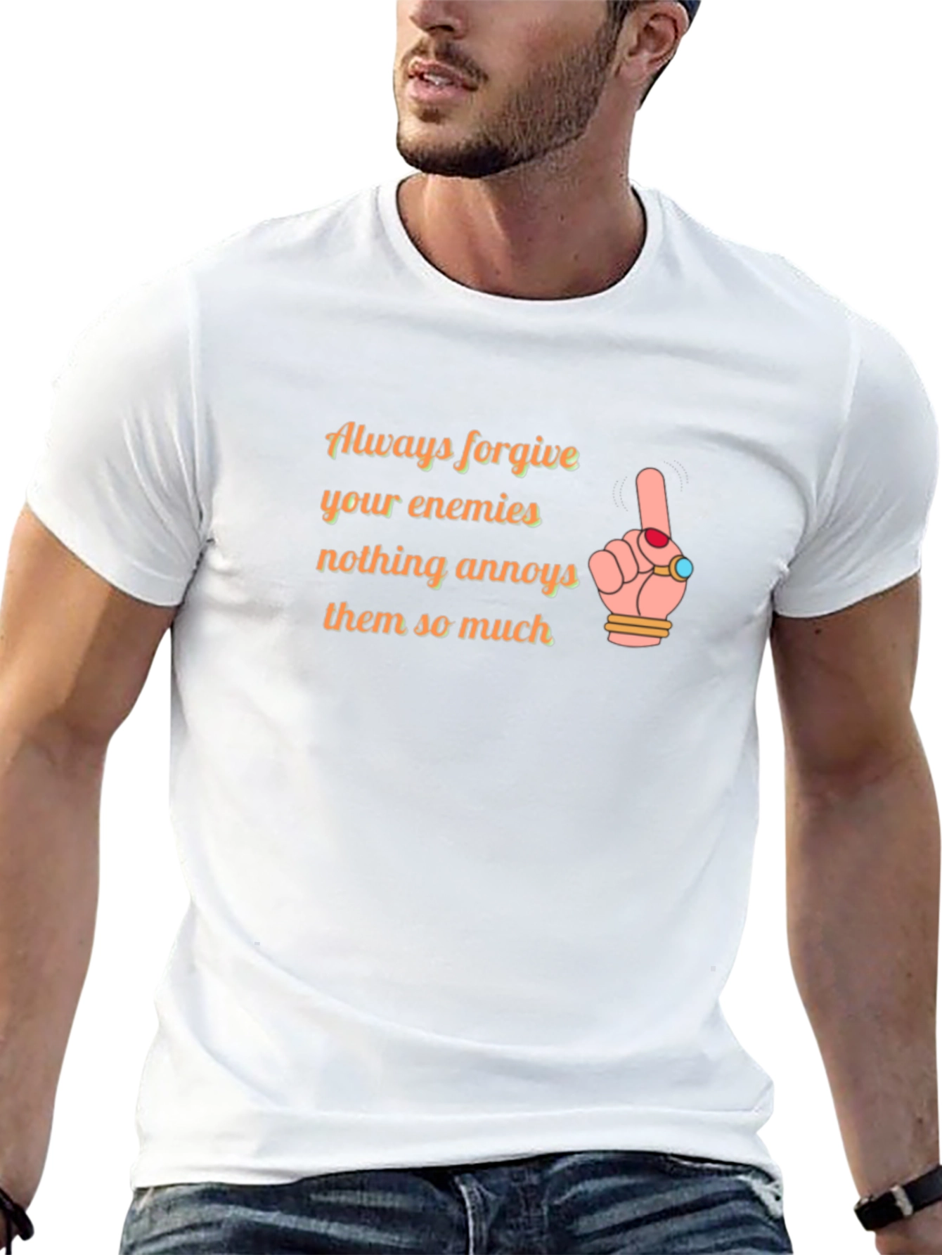 Forgive Enemies Black Graphic Tee