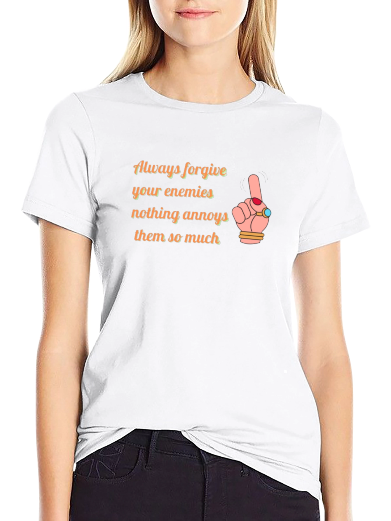 Forgive Enemies Black Graphic Tee