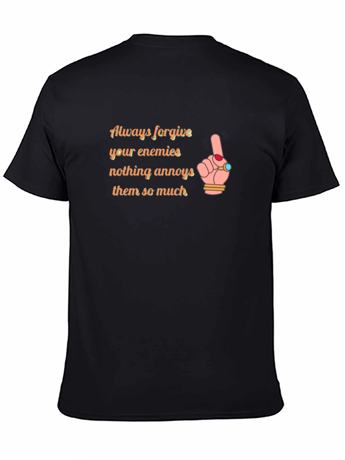 Forgive Enemies Black Graphic Tee