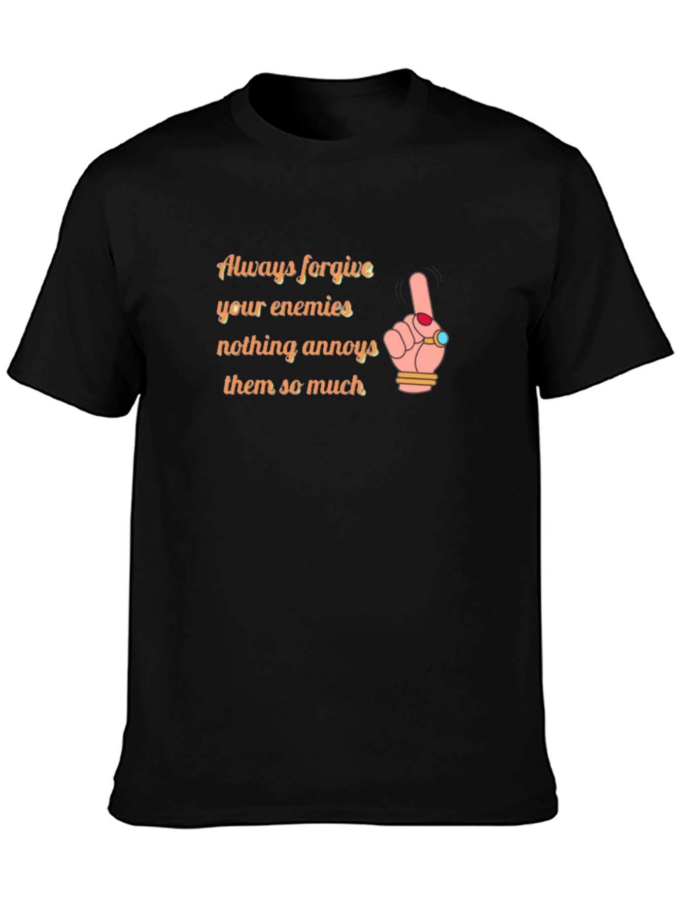 Forgive Enemies Black Graphic Tee