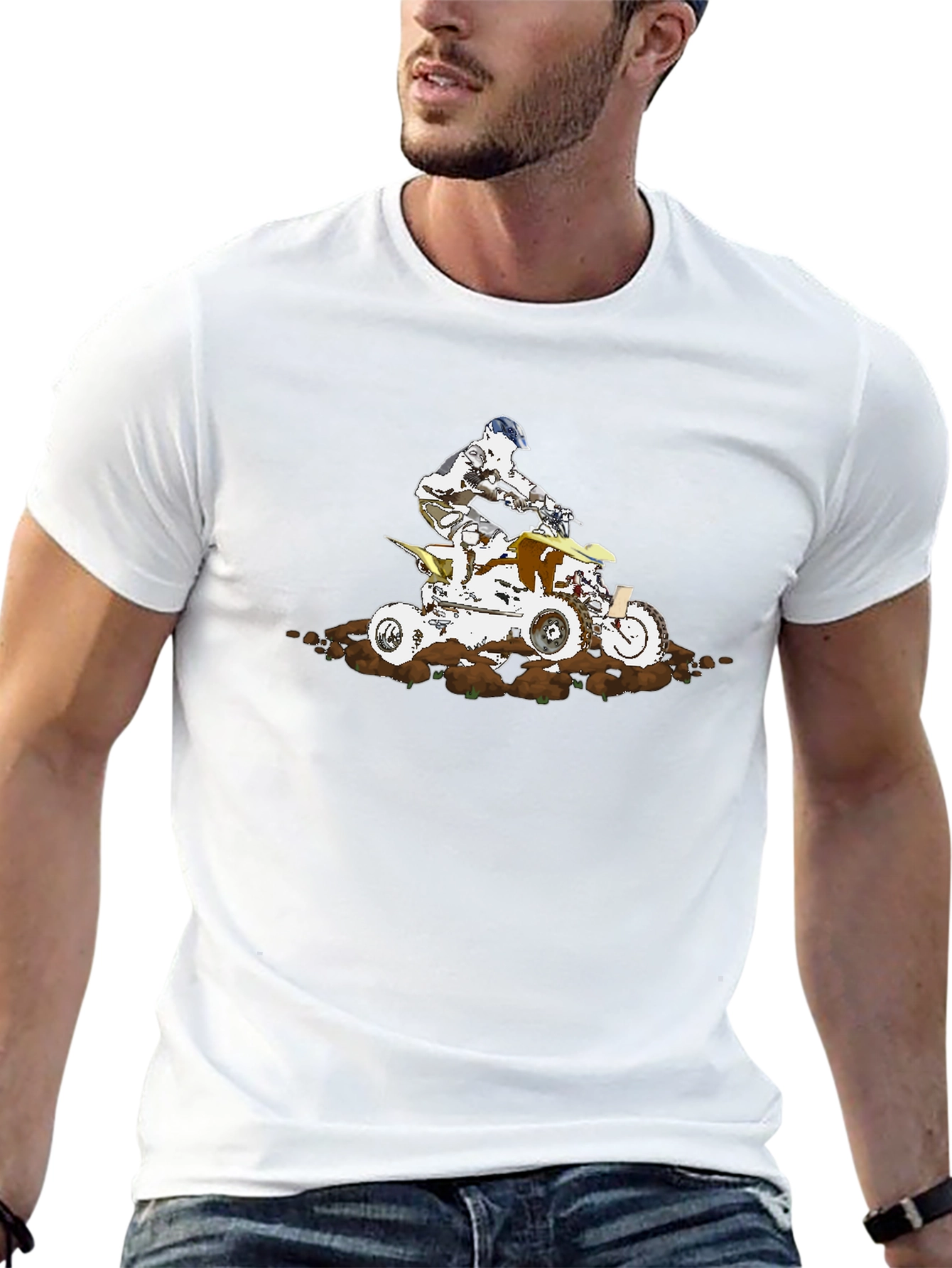 ATV Rider Graphic T-Shirt - Black