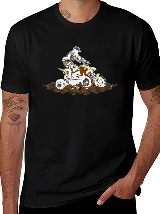 ATV Rider Graphic T-Shirt - Black