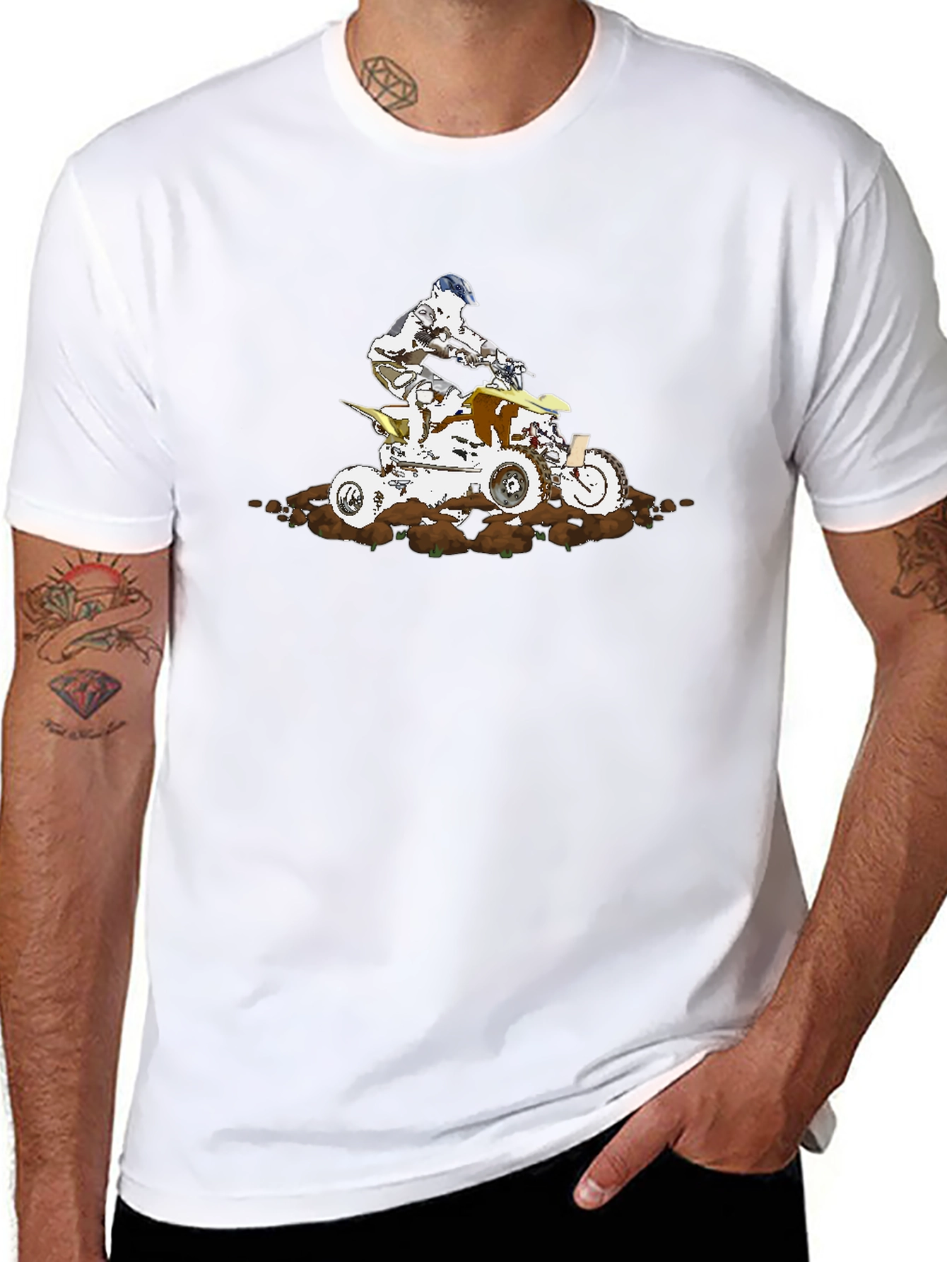 ATV Rider Graphic T-Shirt - Black