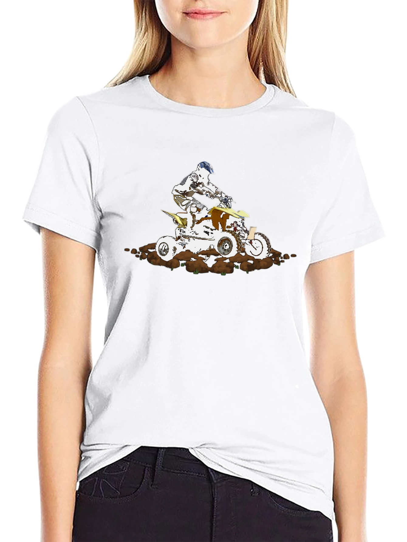 ATV Rider Graphic T-Shirt - Black