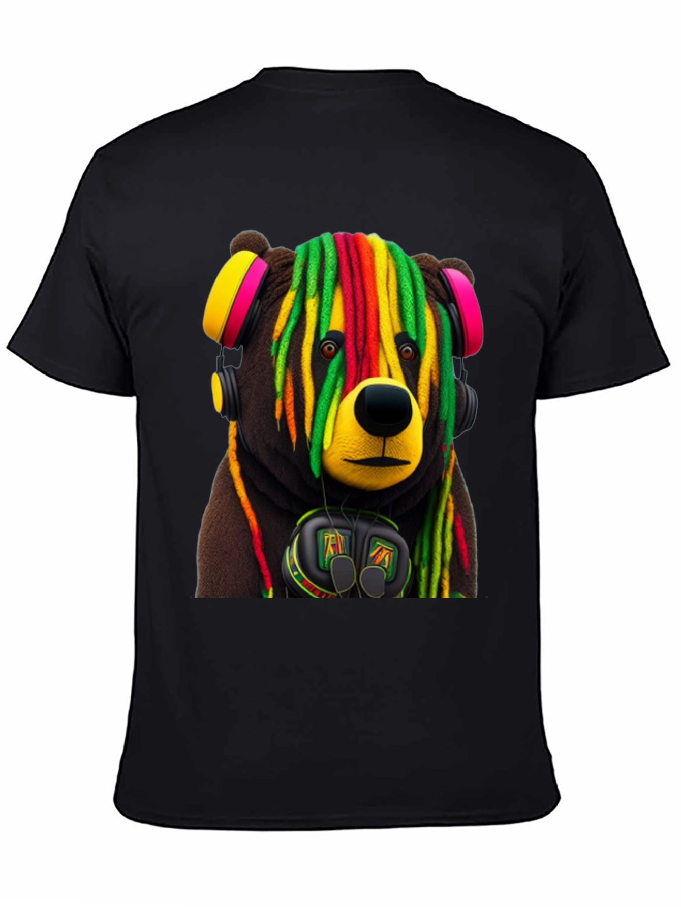 Rasta Bear Graphic Tee - Cool Streetwear