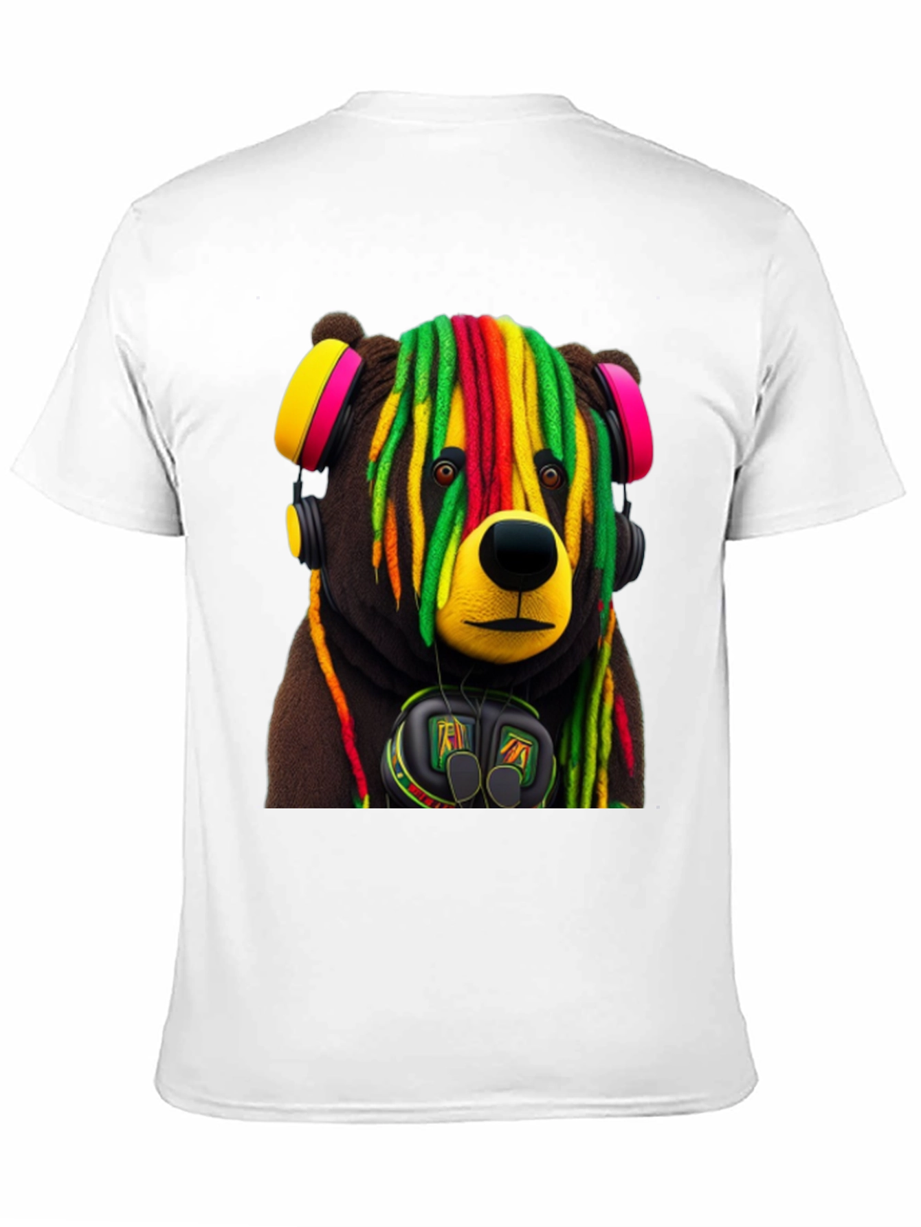 Rasta Bear Graphic Tee - Cool Streetwear