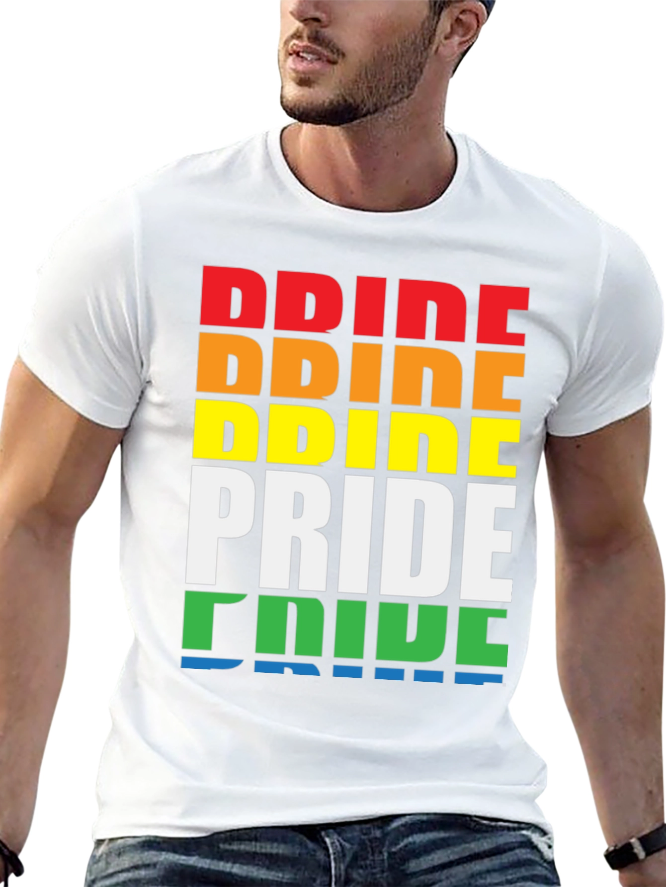 Pride Rainbow T-Shirt LGBT Gay Pride Month Tee