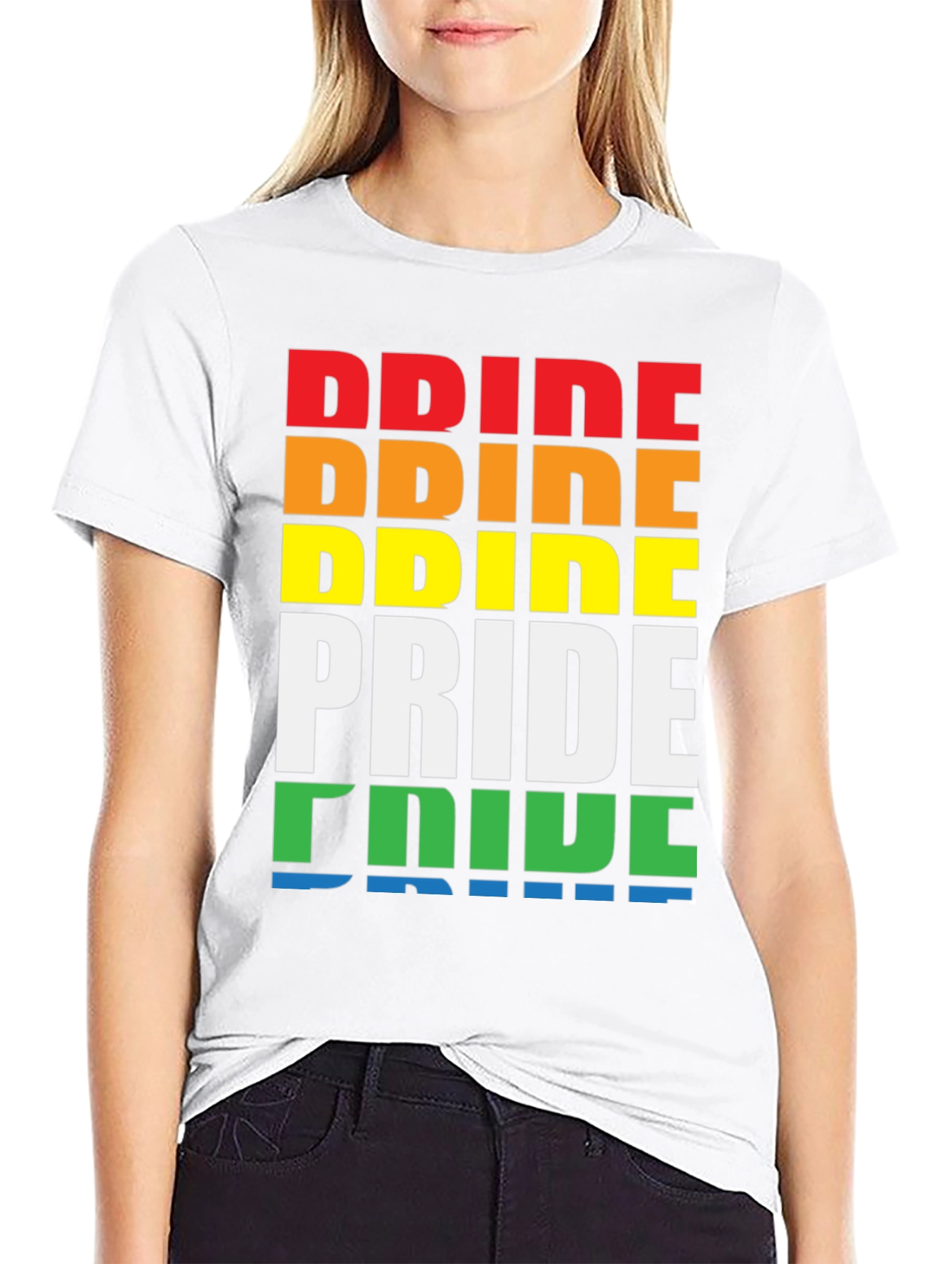 Pride Rainbow T-Shirt LGBT Gay Pride Month Tee