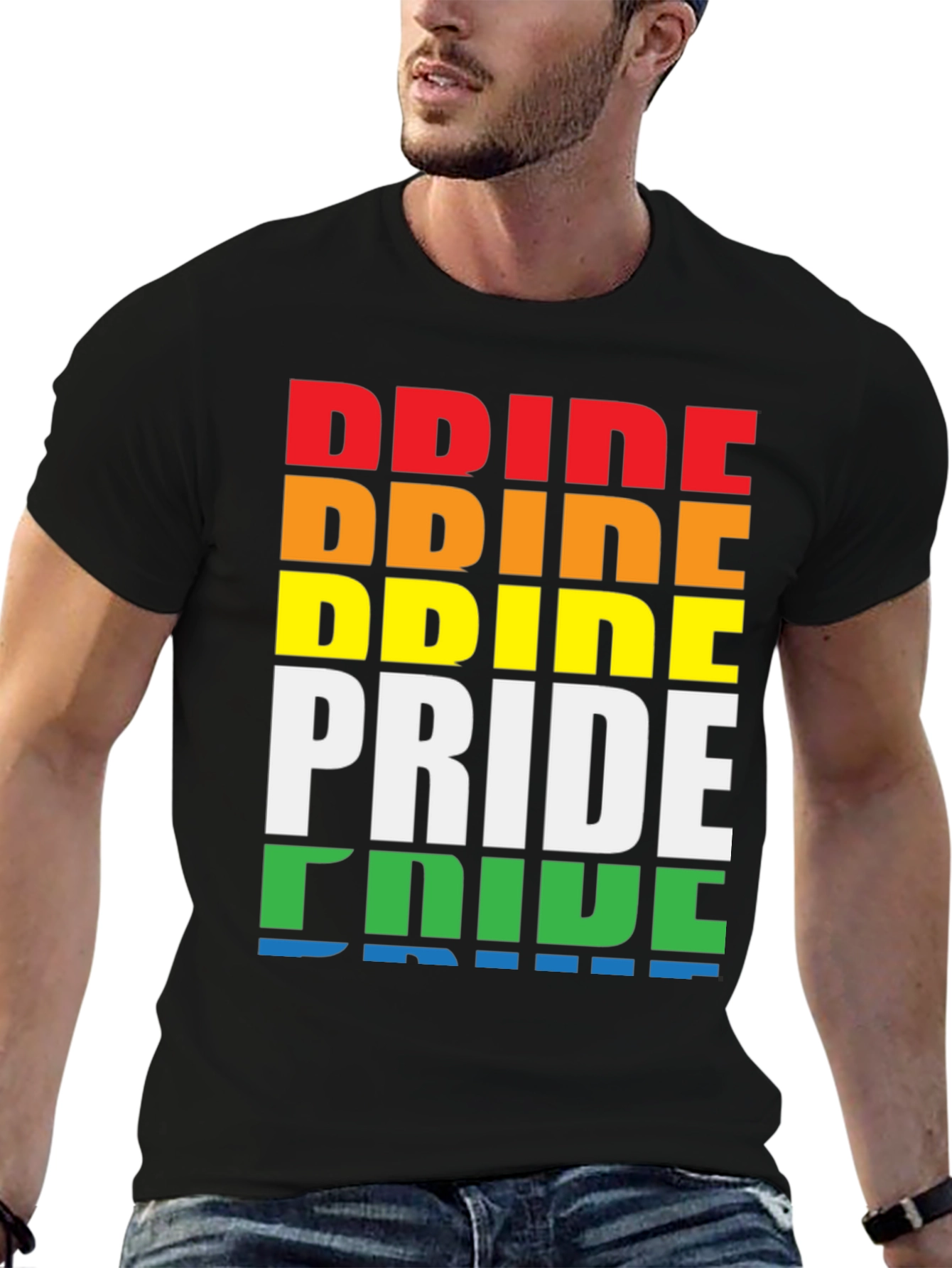 Pride Rainbow T-Shirt LGBT Gay Pride Month Tee