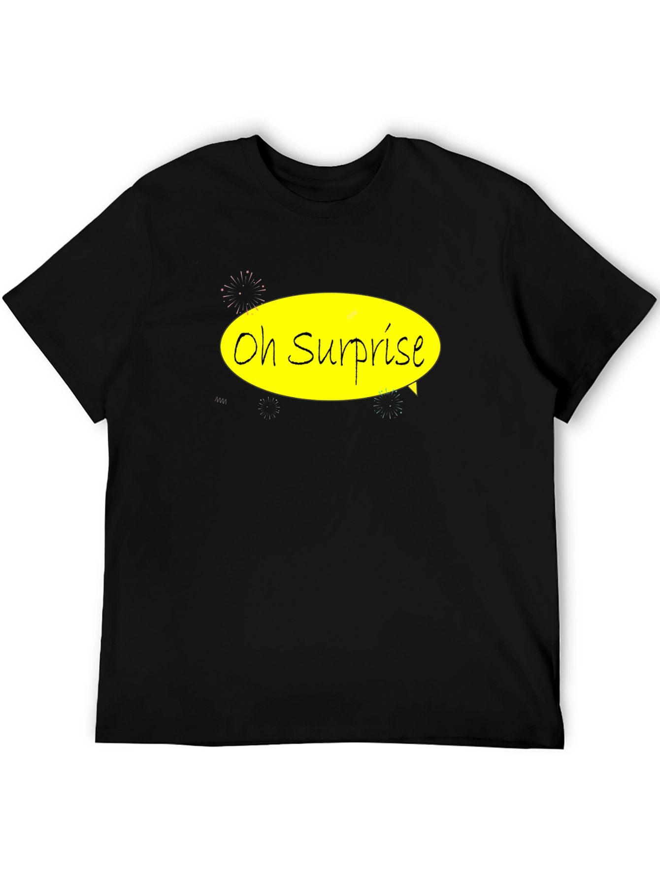 Oh Surprise Black Graphic Tee