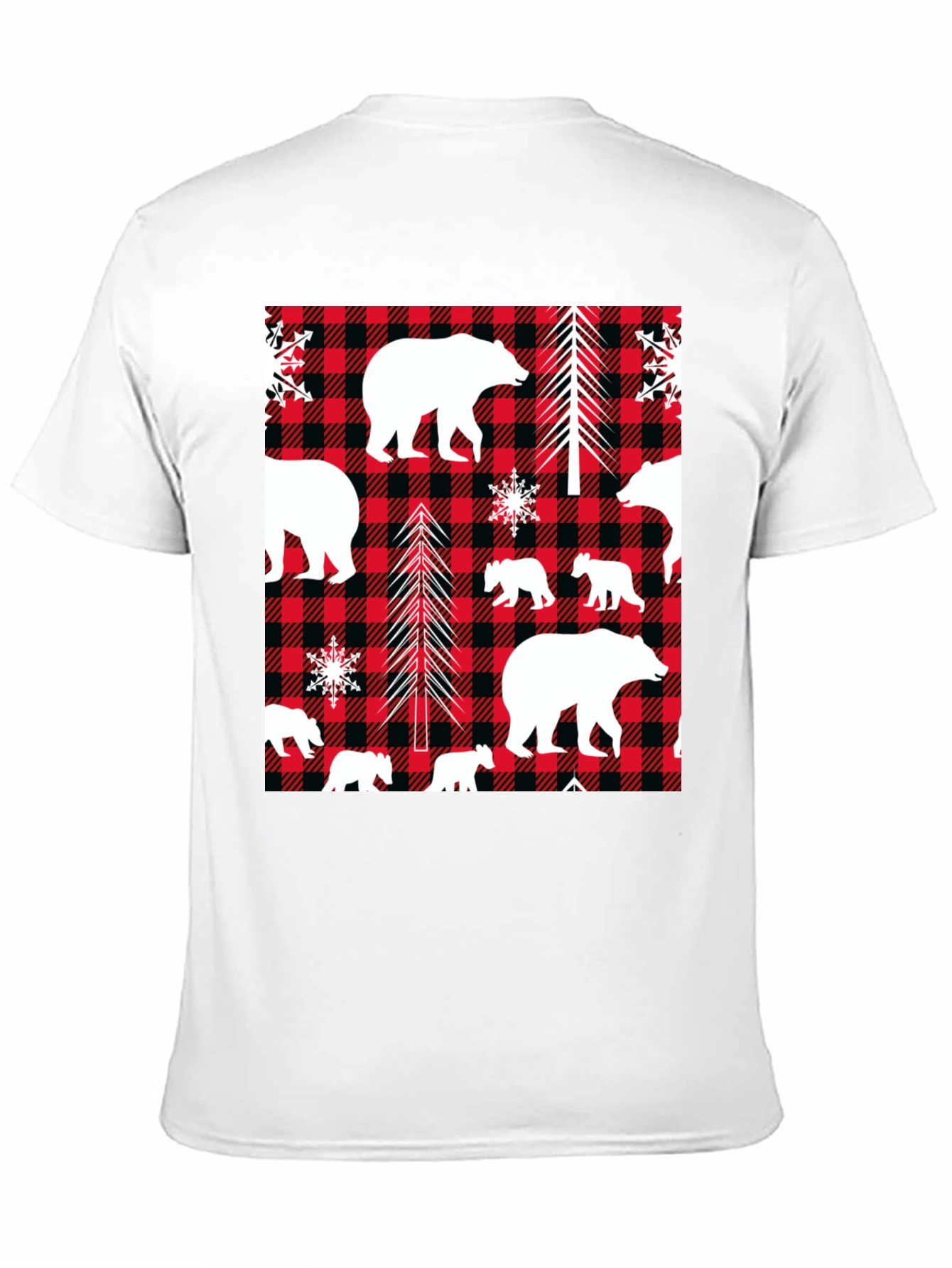 Bear & Buffalo Plaid Graphic Tee