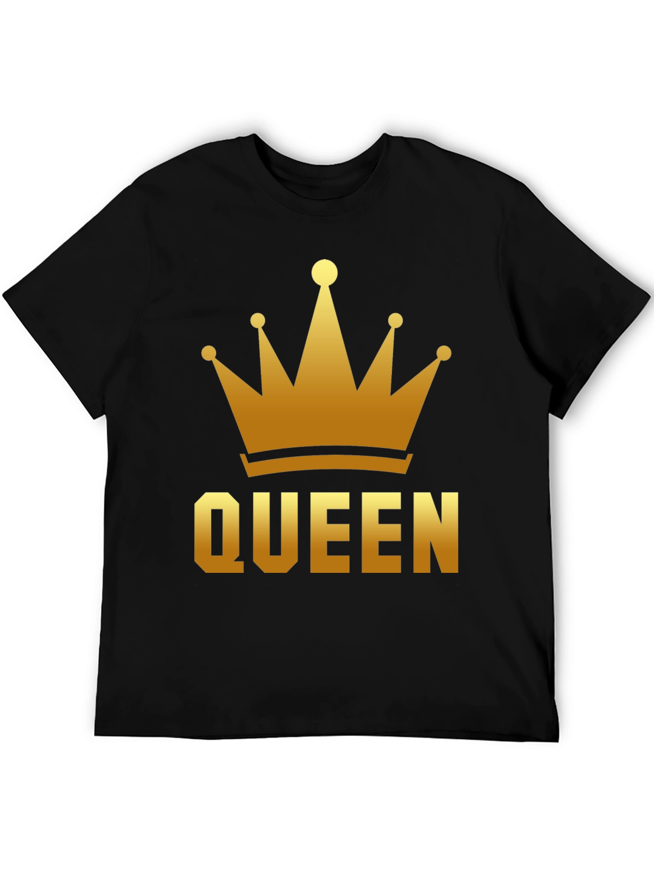 Queen Crown Graphic Tee - Black