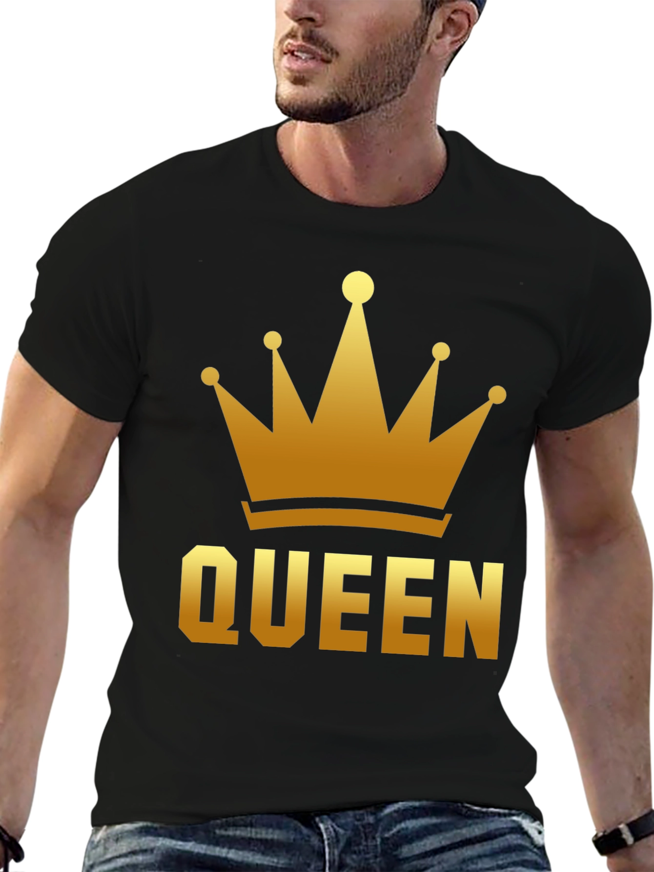 Queen Crown Graphic Tee - Black