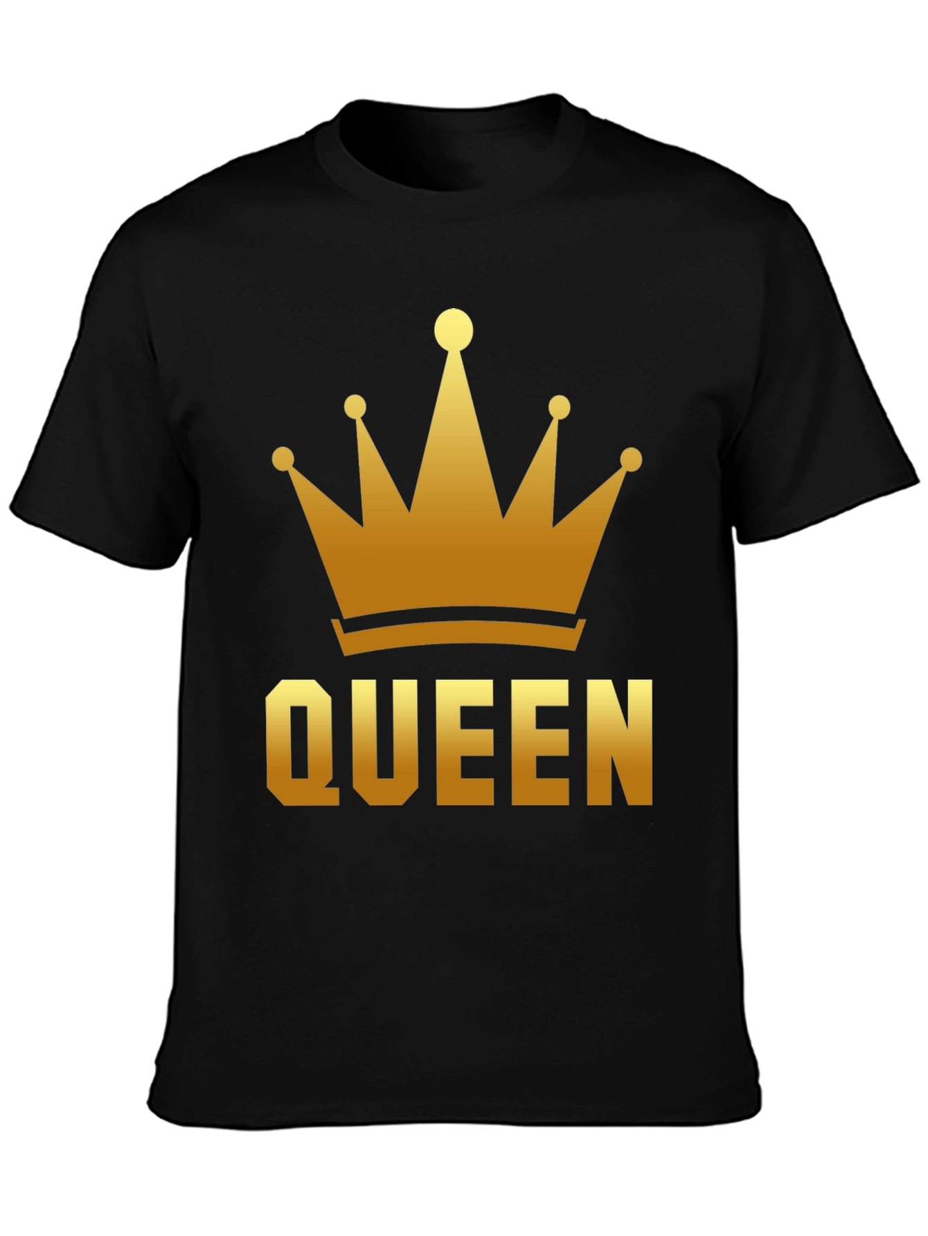 Queen Crown Graphic Tee - Black