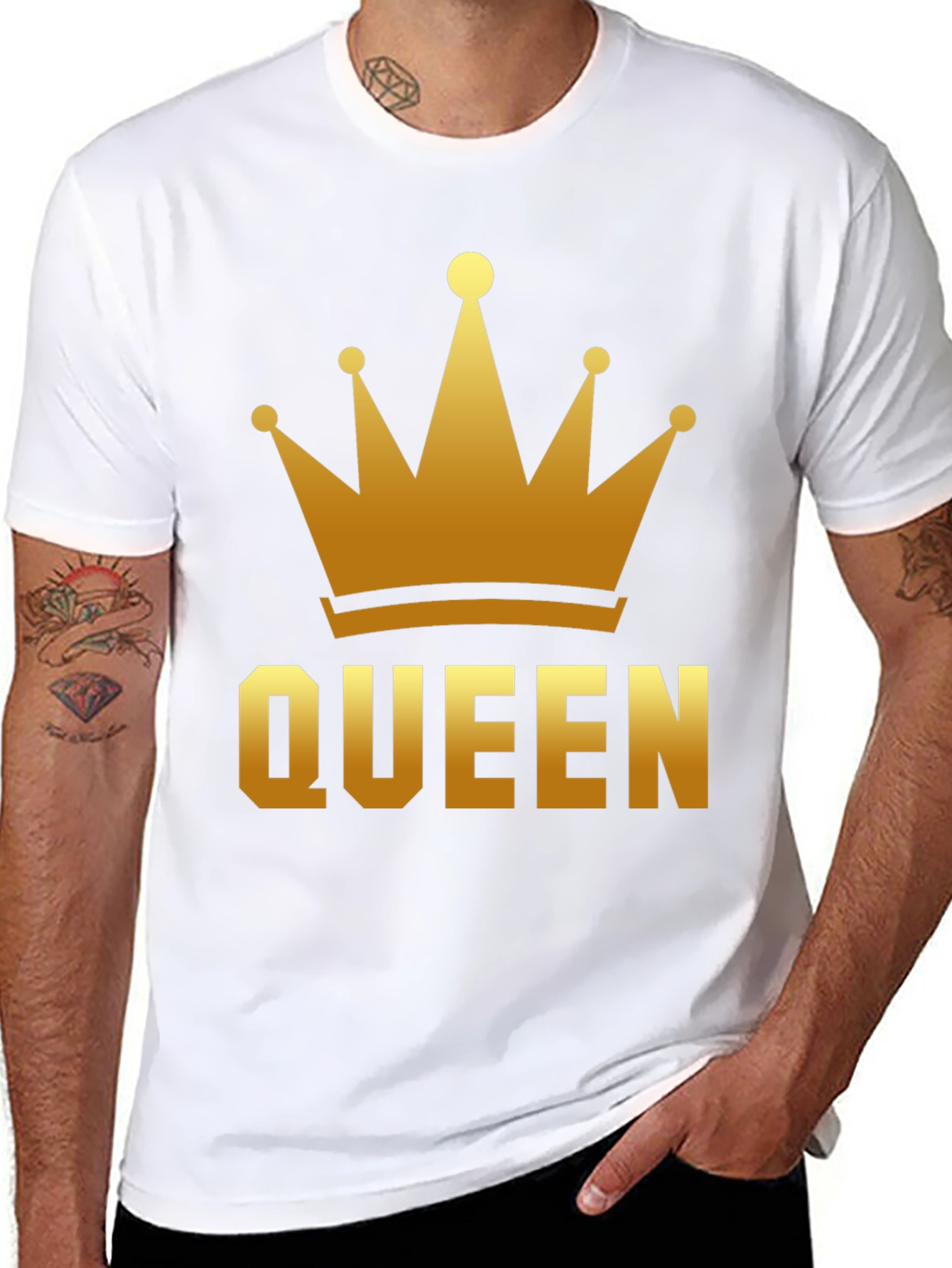 Queen Crown Graphic Tee - Black