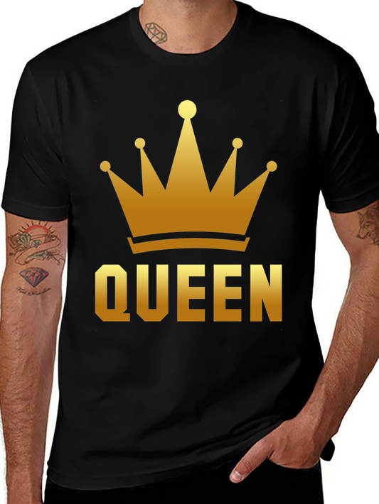 Queen Crown Graphic Tee - Black