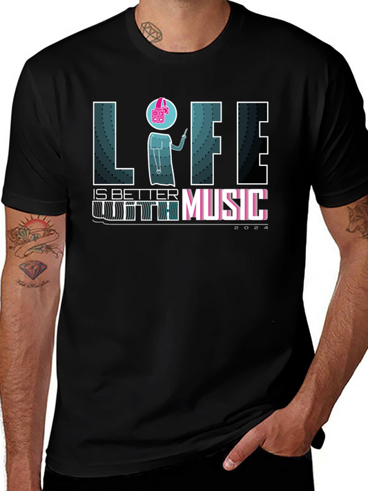 Life is Better With Music Graphic T-Shirt