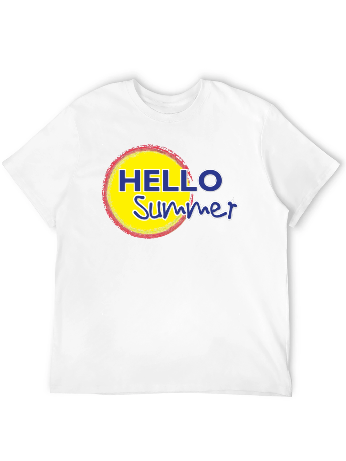 Hello Summer Graphic Tee - Black Casual T-Shirt