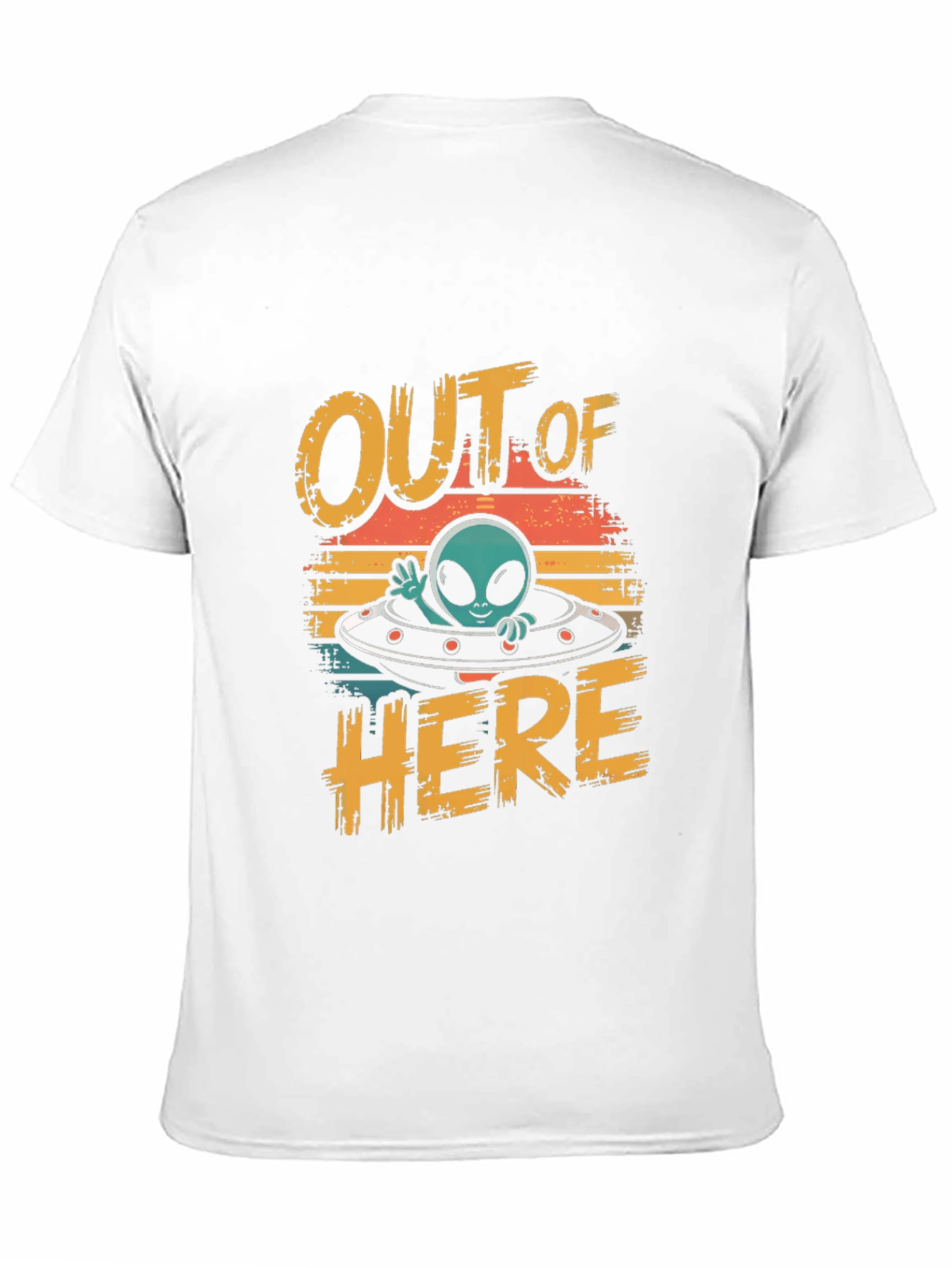 Retro Alien Spaceship Graphic Tee - Out of Here!