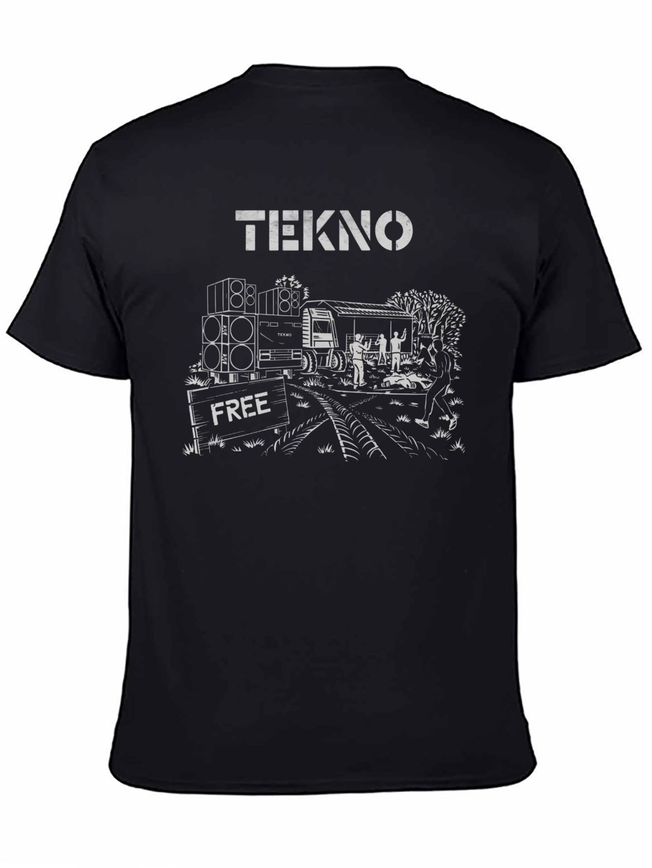 Tekno Free Party T-Shirt - Black