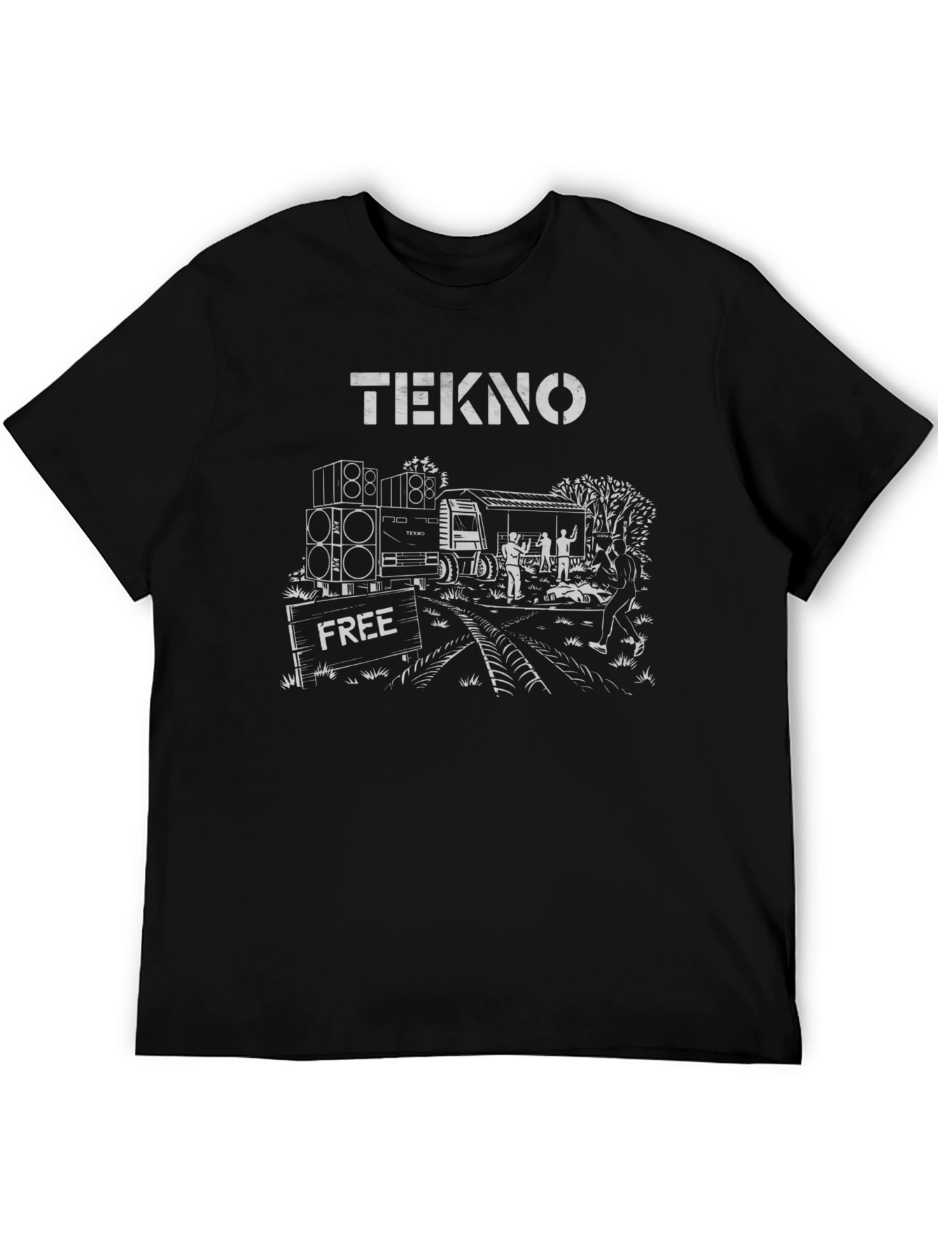 Tekno Free Party T-Shirt - Black