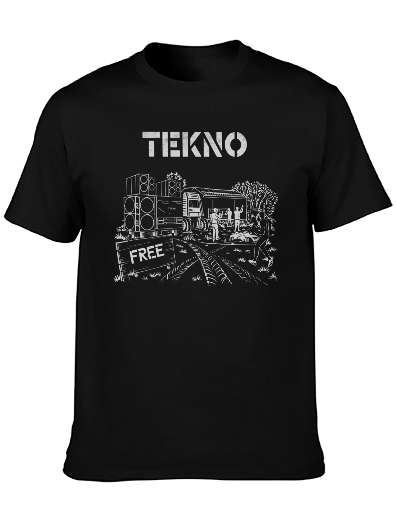 Tekno Free Party T-Shirt - Black