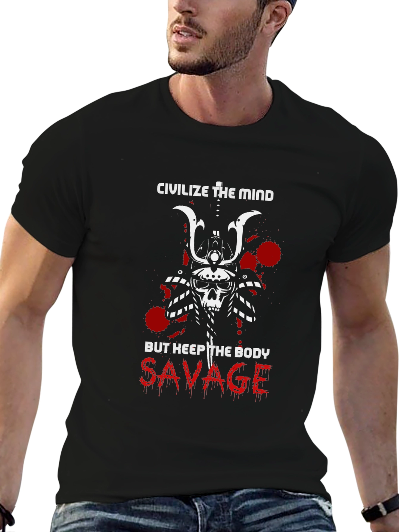 Civilize the Mind Savage Body Graphic Tee