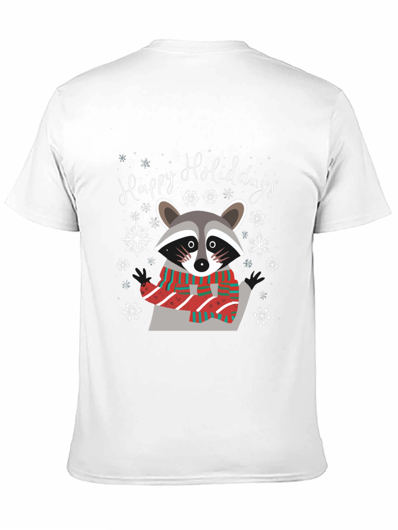 Happy Holidays Raccoon Graphic Tee