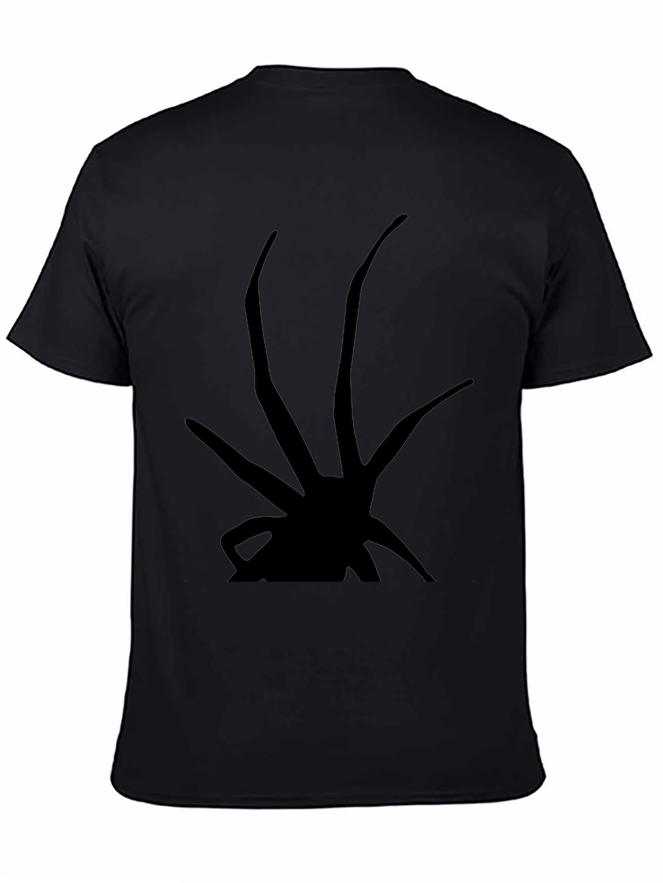 Abstract Silhouette Graphic Tee - Black