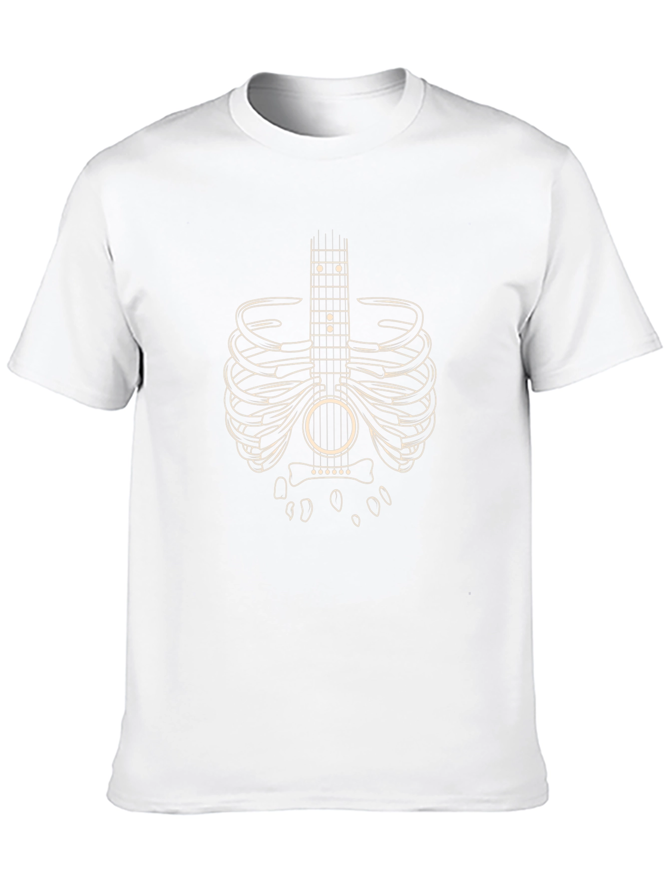 Guitar Rib Cage Graphic T-Shirt - Music Lover Tee