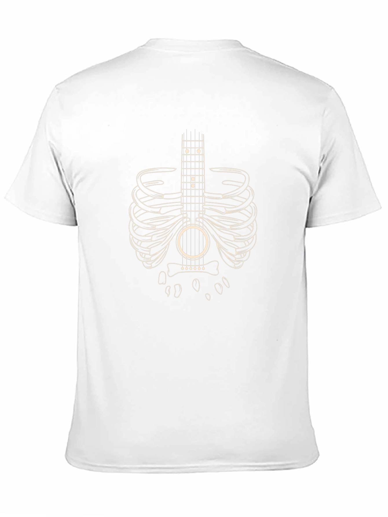 Guitar Rib Cage Graphic T-Shirt - Music Lover Tee