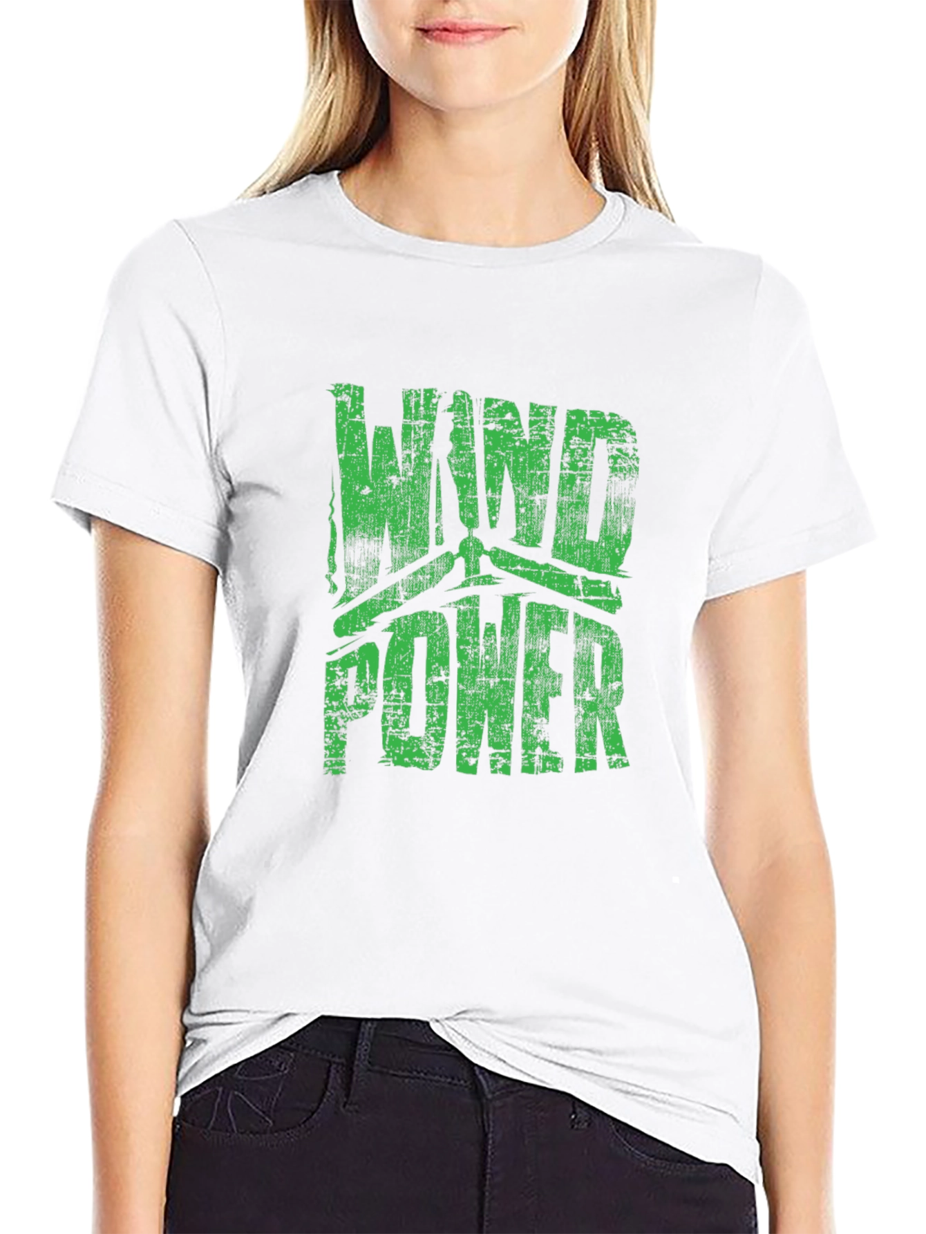 Wind Power Graphic T-Shirt - Sustainable Energy Tee