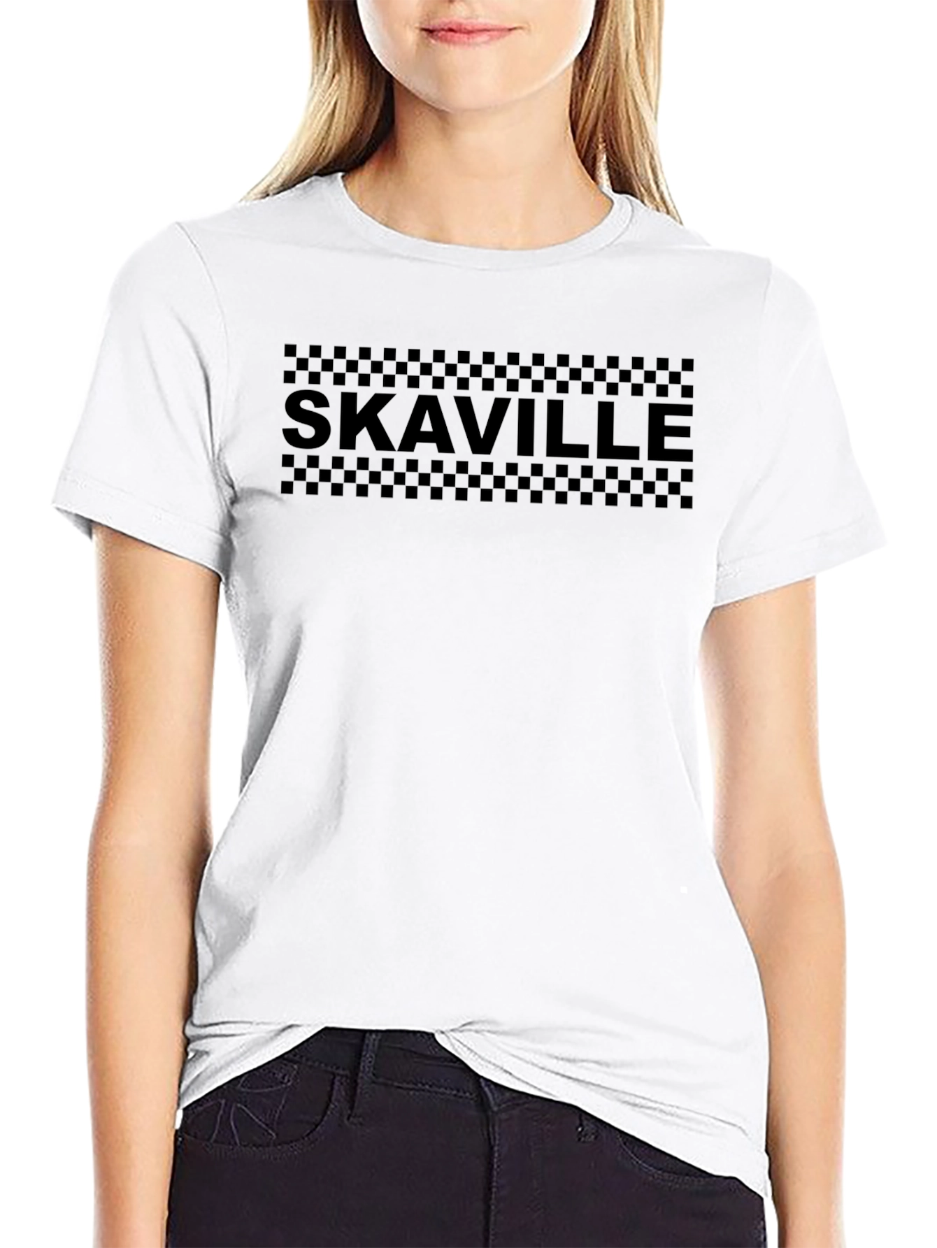 SkaVille Checkerboard Black T-Shirt
