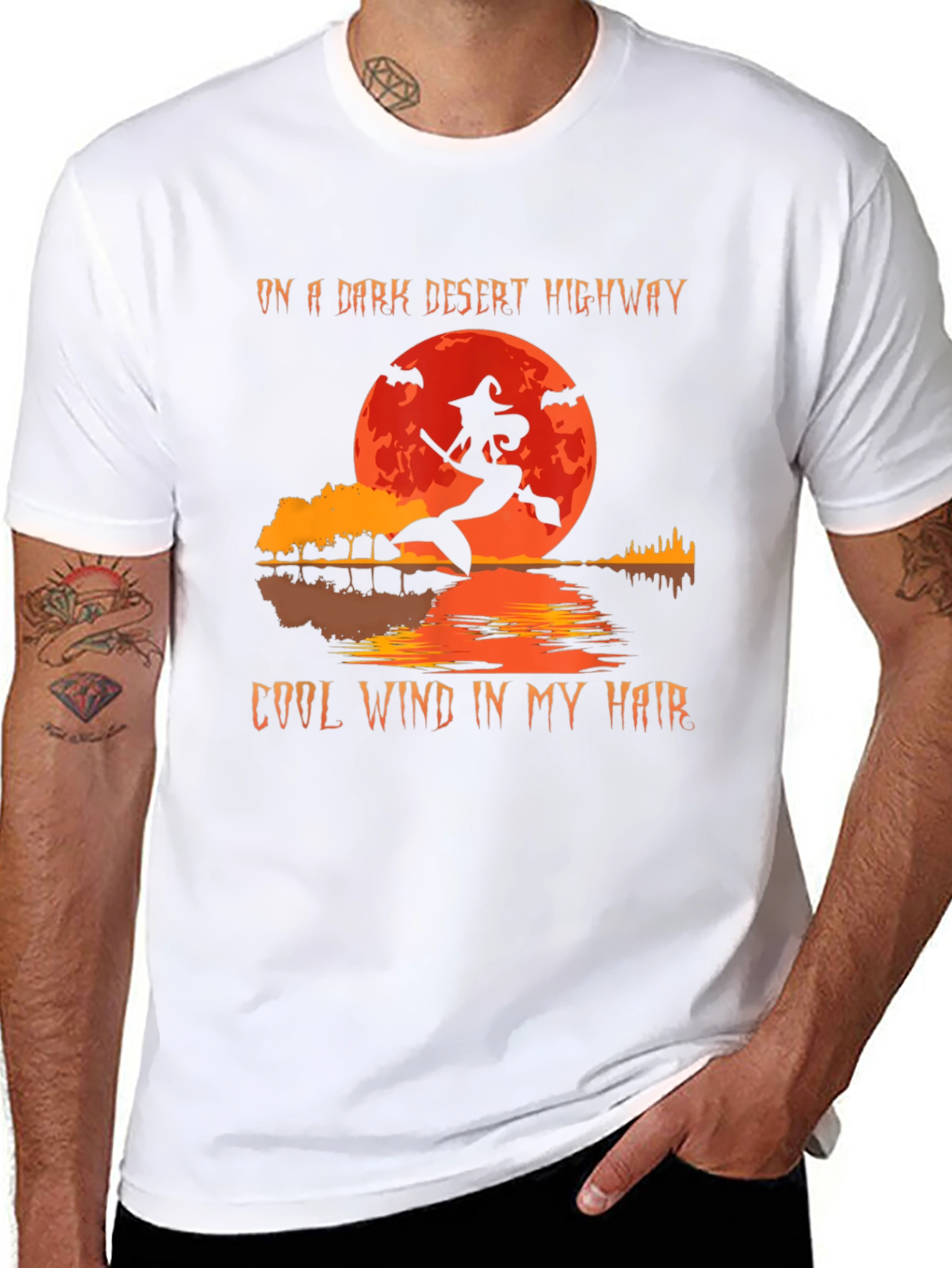 Dark Desert Highway Witch Halloween T-Shirt