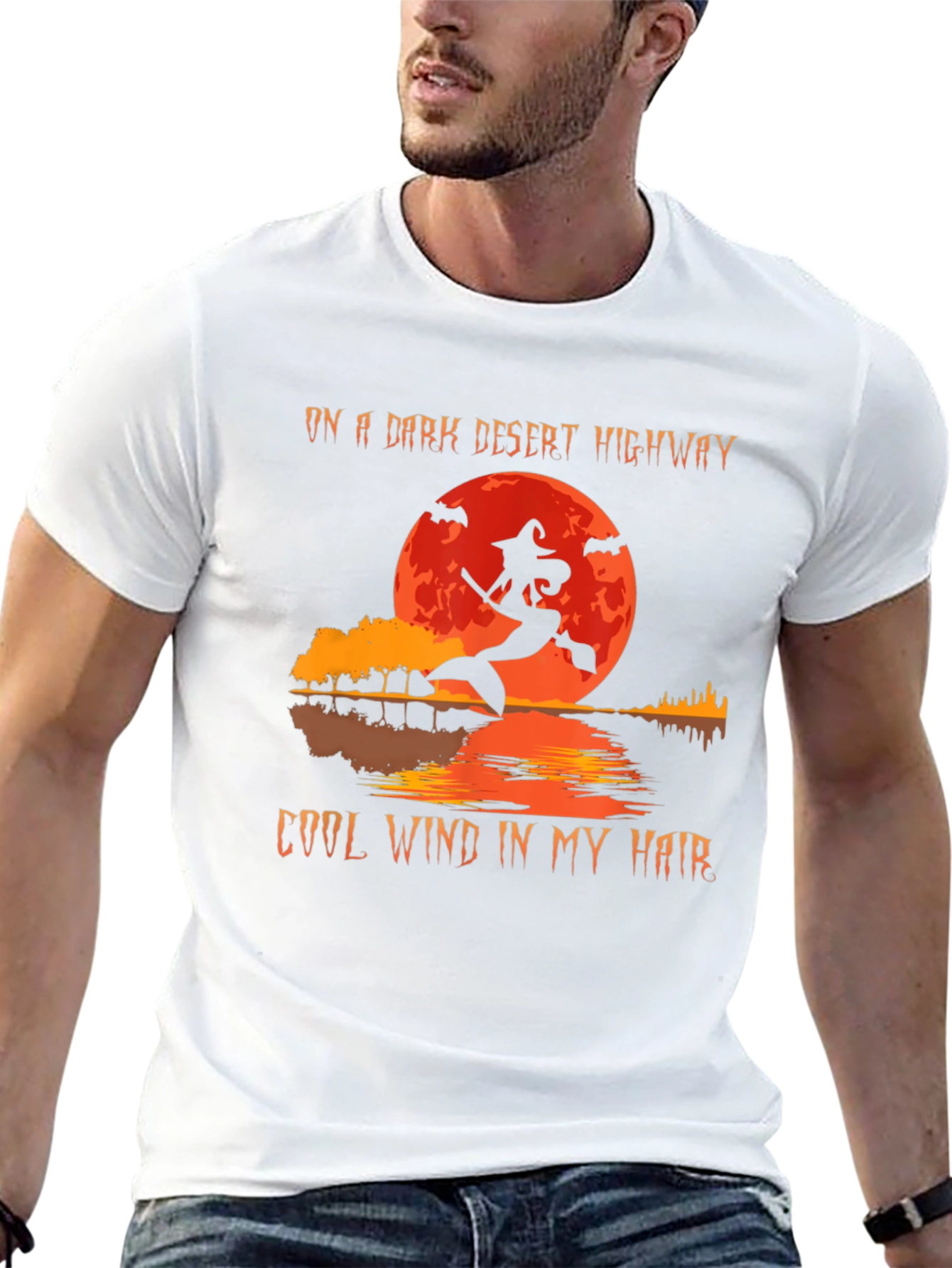 Dark Desert Highway Witch Halloween T-Shirt