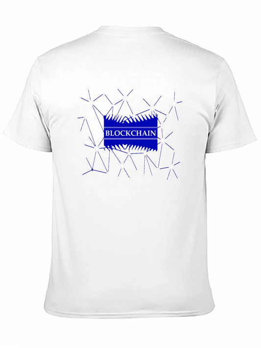 Blockchain Network Graphic Black T-Shirt