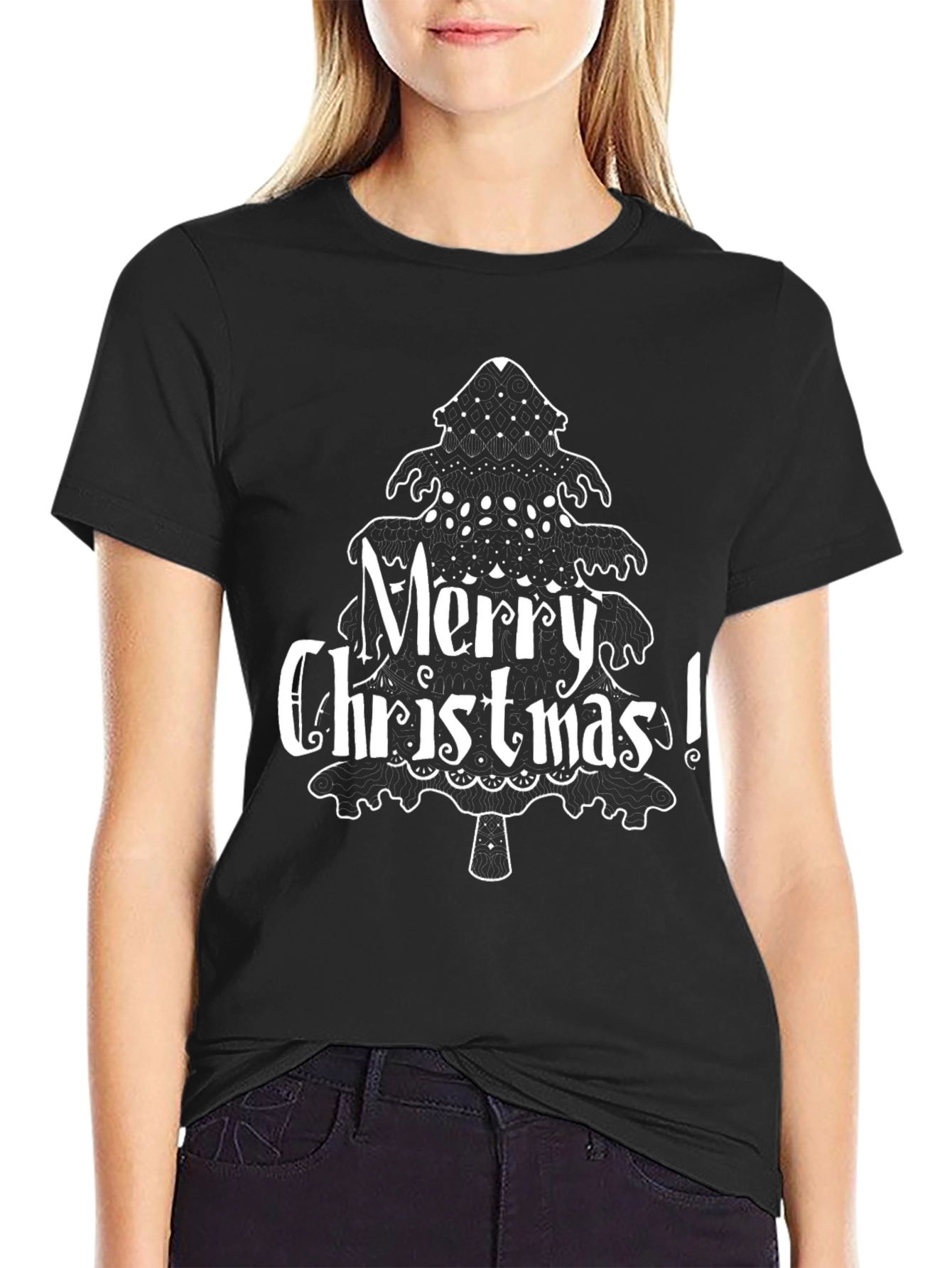 Merry Christmas Tree Graphic Tee