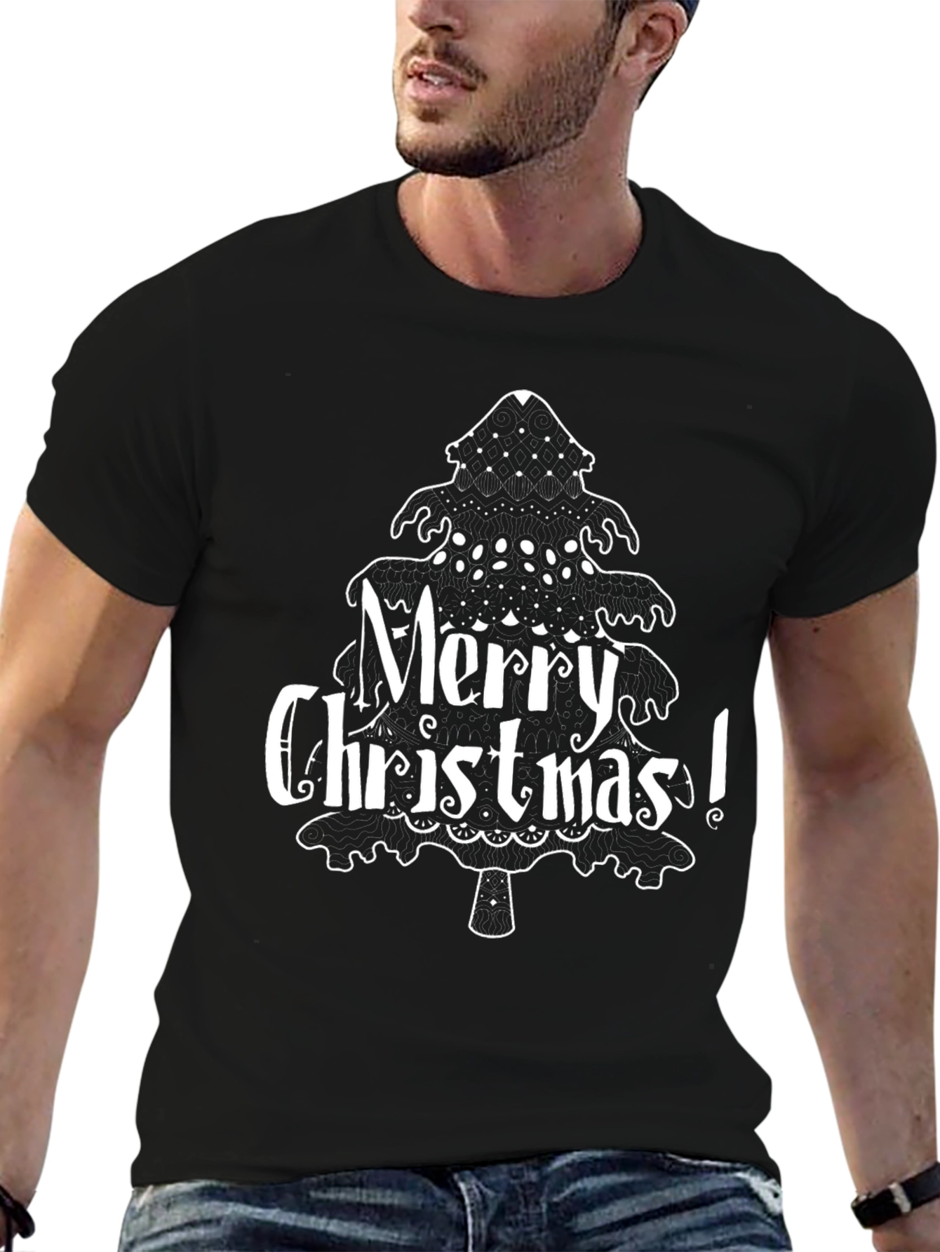 Merry Christmas Tree Graphic Tee