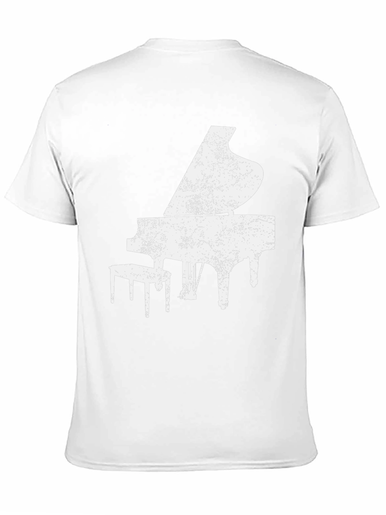 Piano Graphic Print Mens T-Shirt